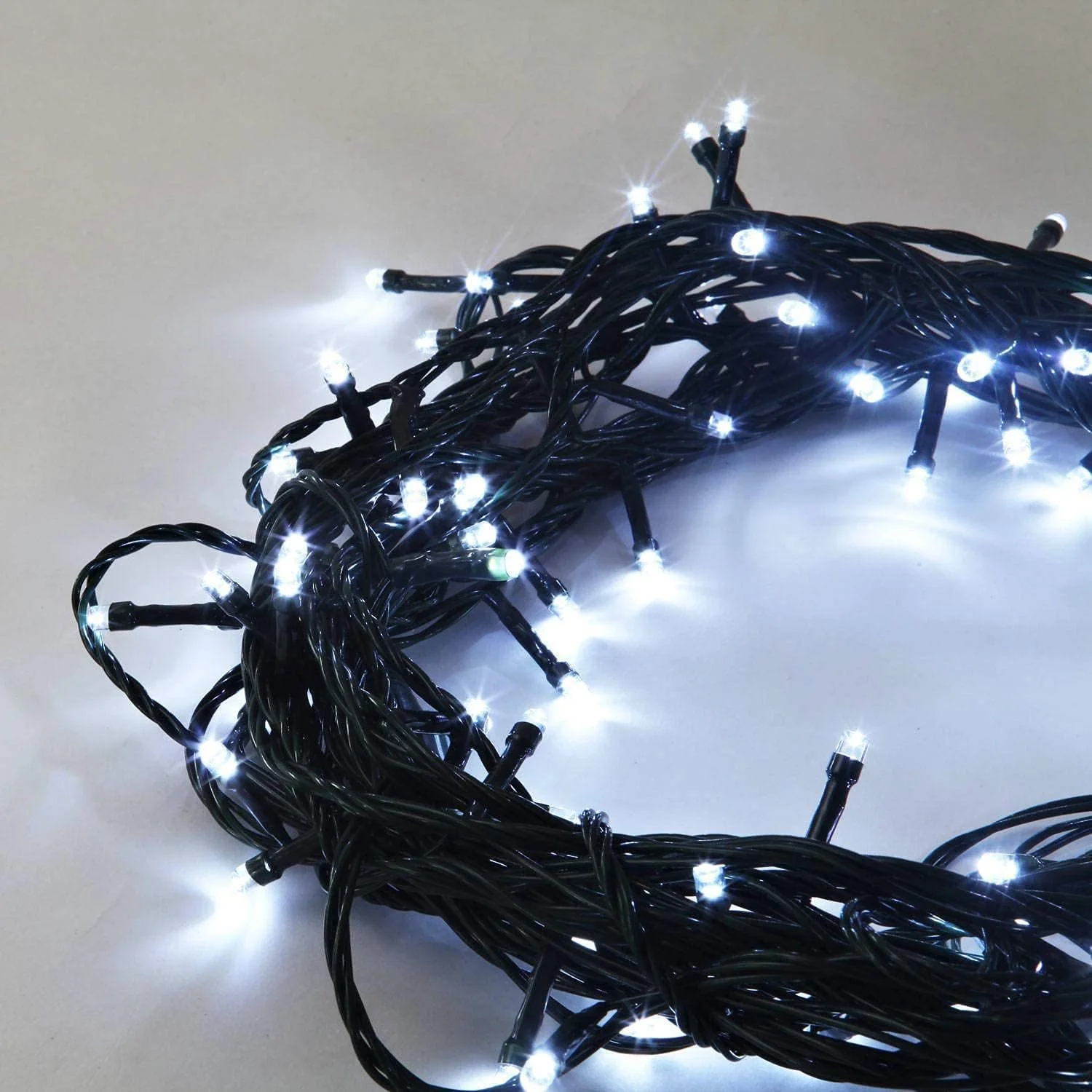 100 LED Chasing Lights Battery Operated - Ice White - Image 6
