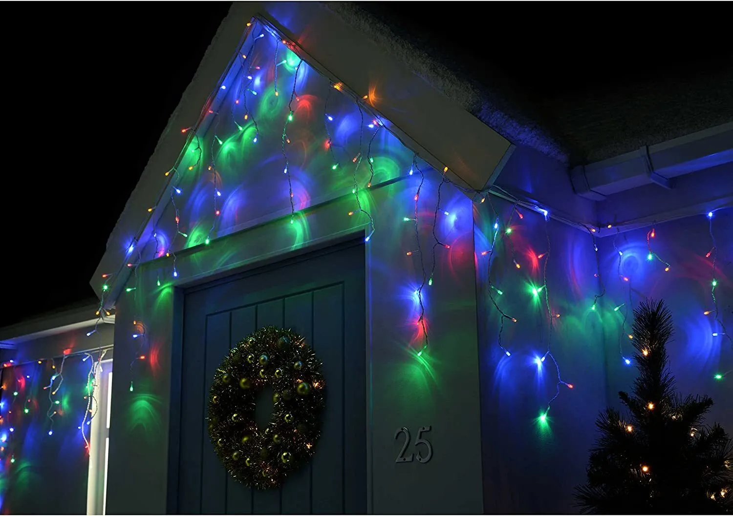 1000 LED String/Fairy Icicle Lights - Mulicolour