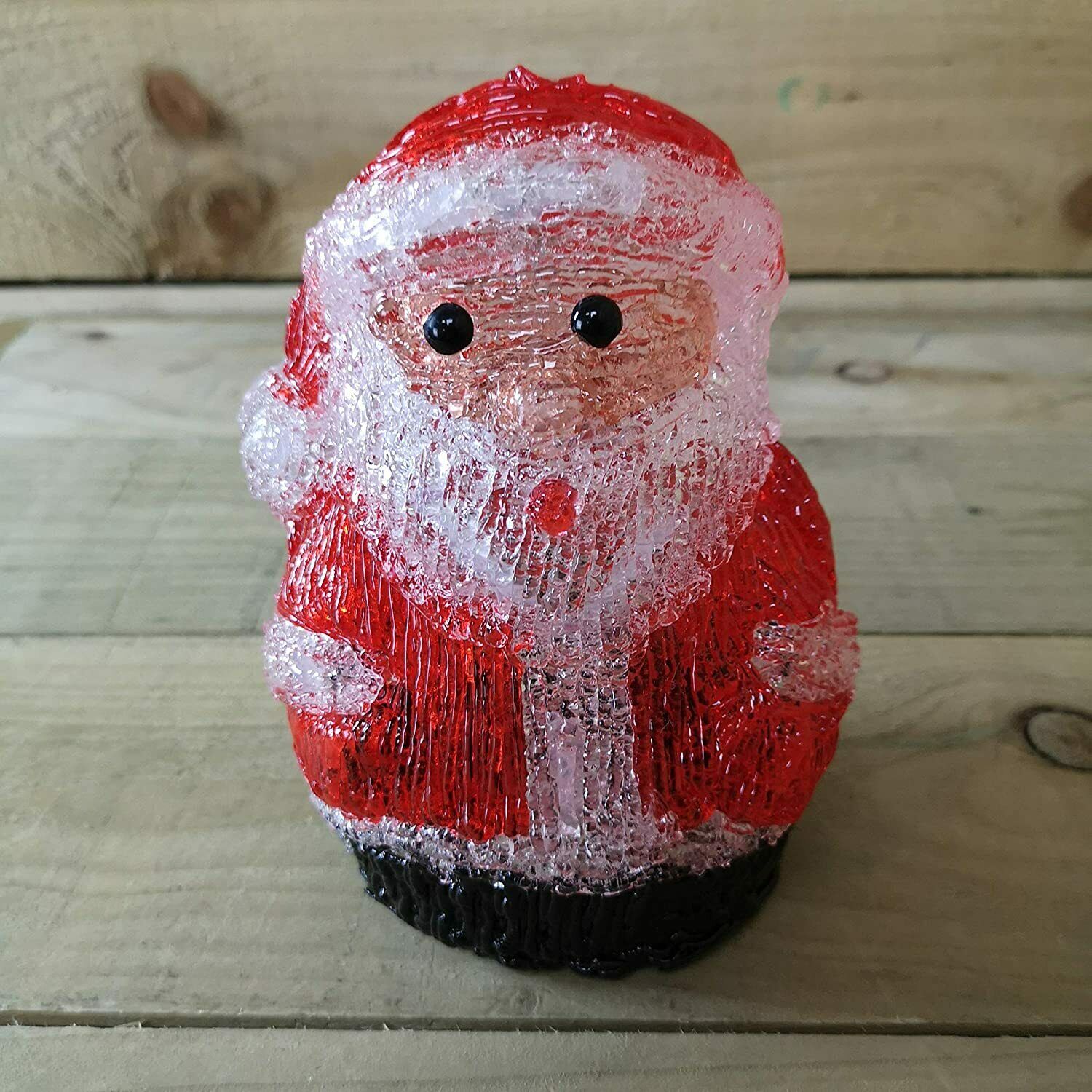 19cm Acrylic Santa Claus Light Up Figure - Image 3