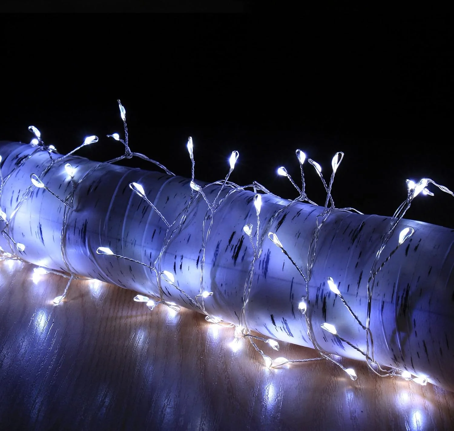 200 LED Copper Wire 4m Cluster Lights - Ice White