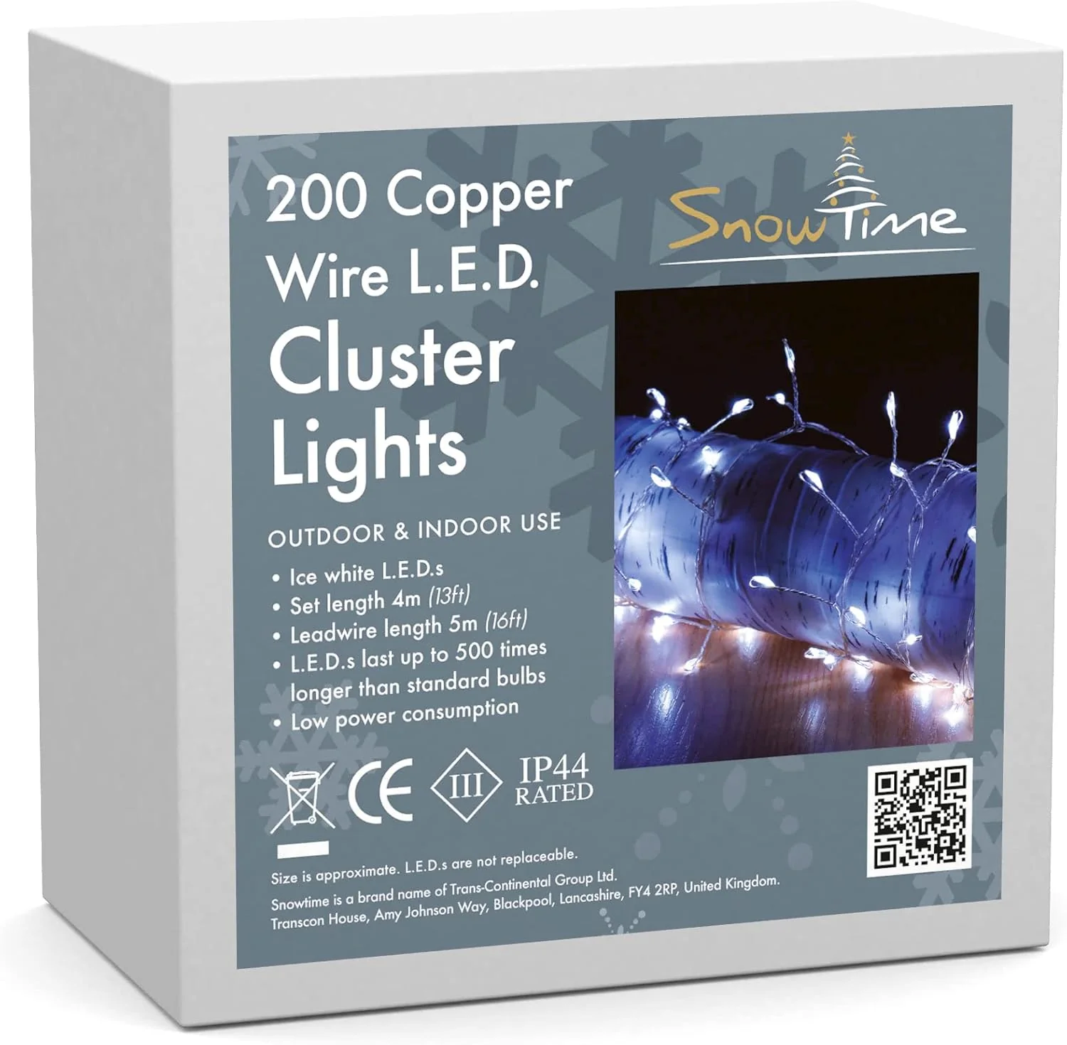200 LED Copper Wire 4m Cluster Lights - Ice White - Image 2