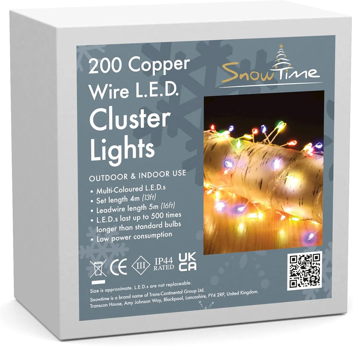 200 LED Copper Wire 4m Cluster Lights - Multicolour - Image 2
