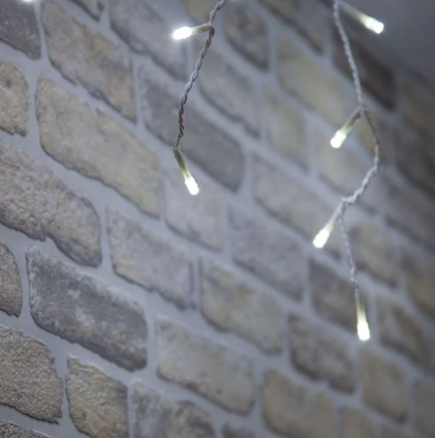 200 LED String/Fairy Icicle Lights - Ice White - Image 2
