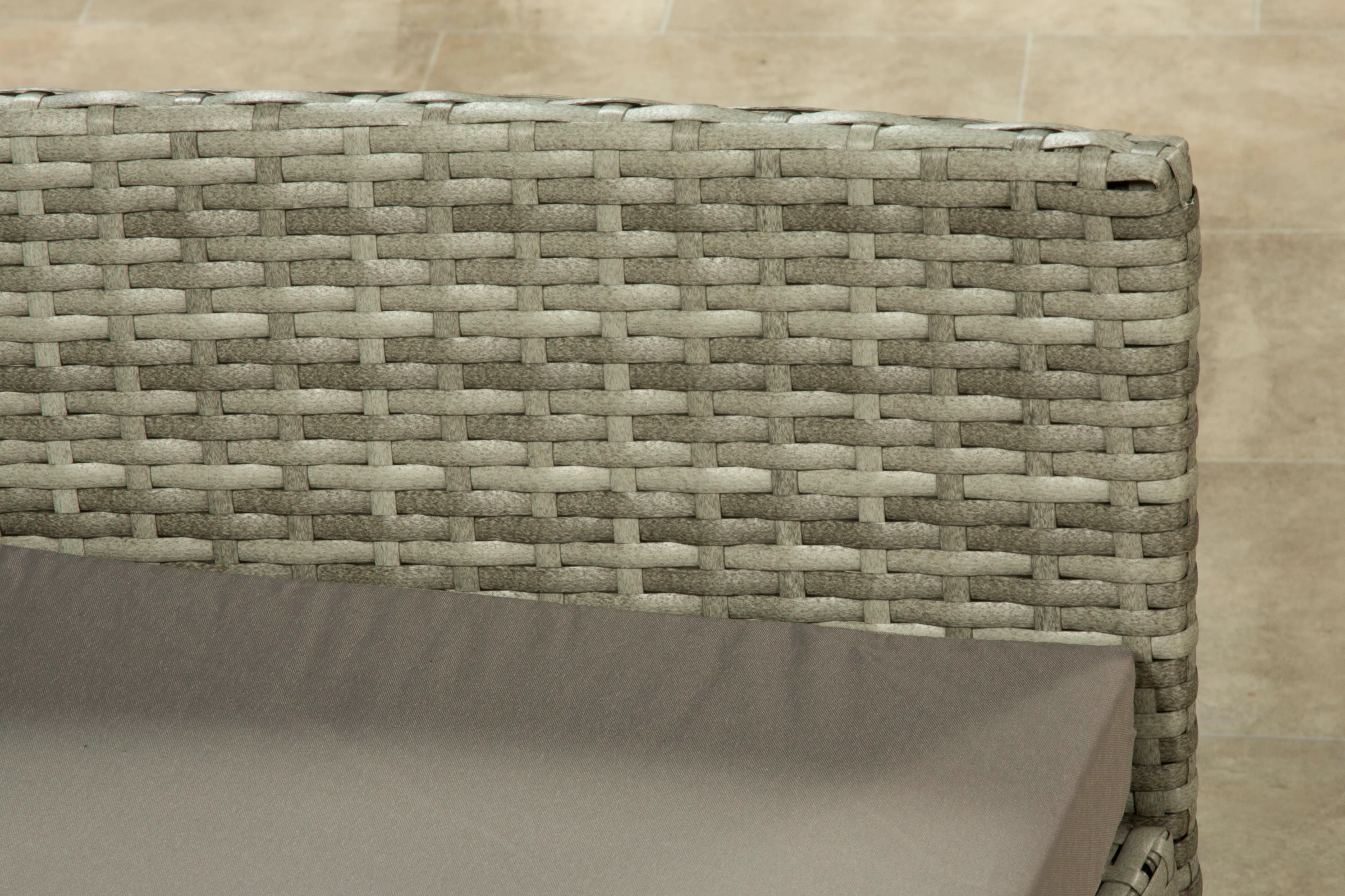 4 Piece Rattan Patio Set - Grey - Image 6