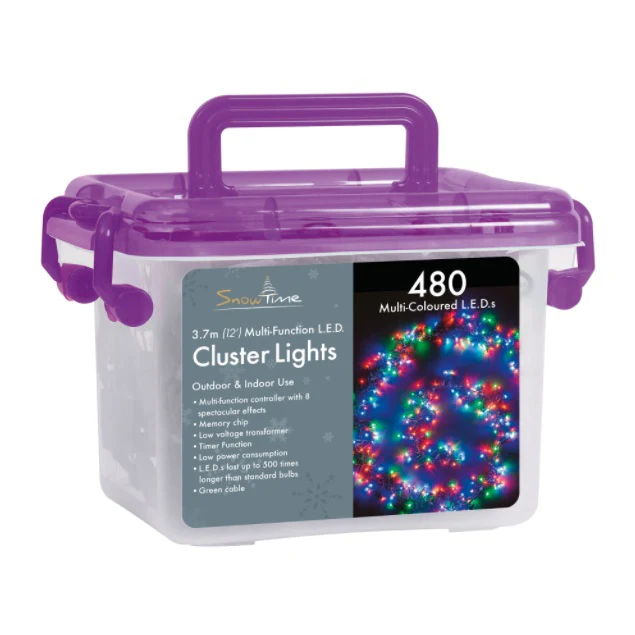 480 LED String/Fairy Cluster Lights - Multicoloured