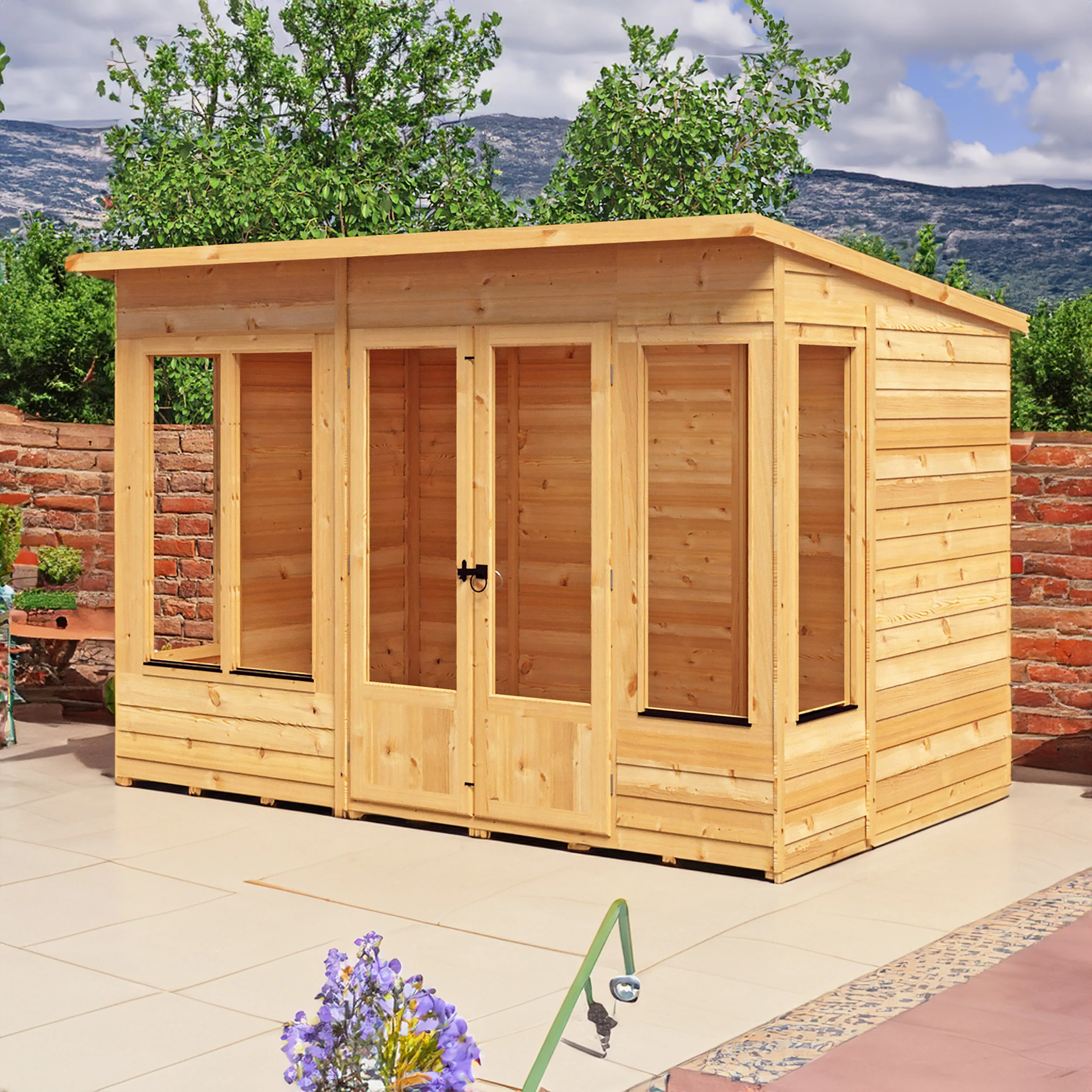 Alora 10 ft x 6 ft Pent Overlap Sumerhouse