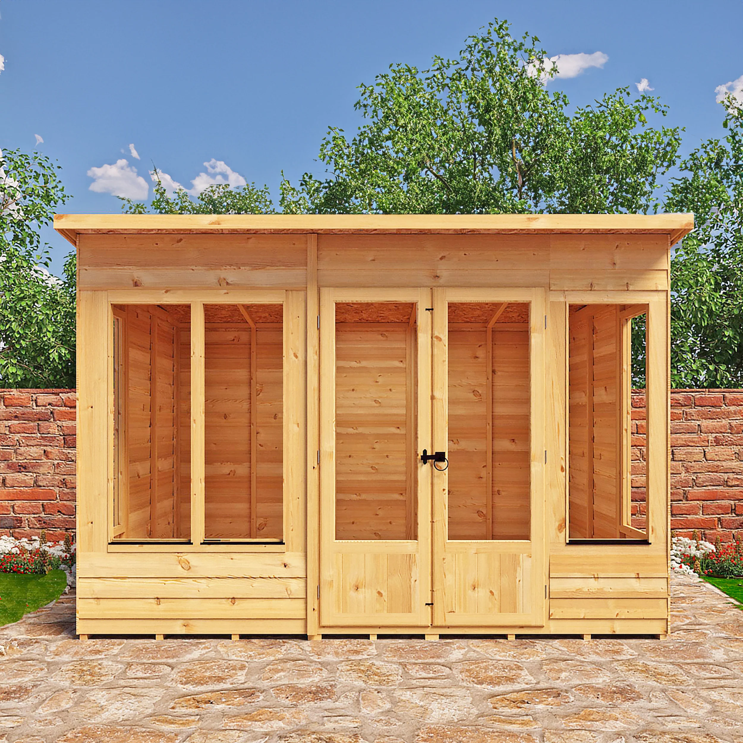 Alora 10 ft x 6 ft Pent Overlap Sumerhouse - Image 2