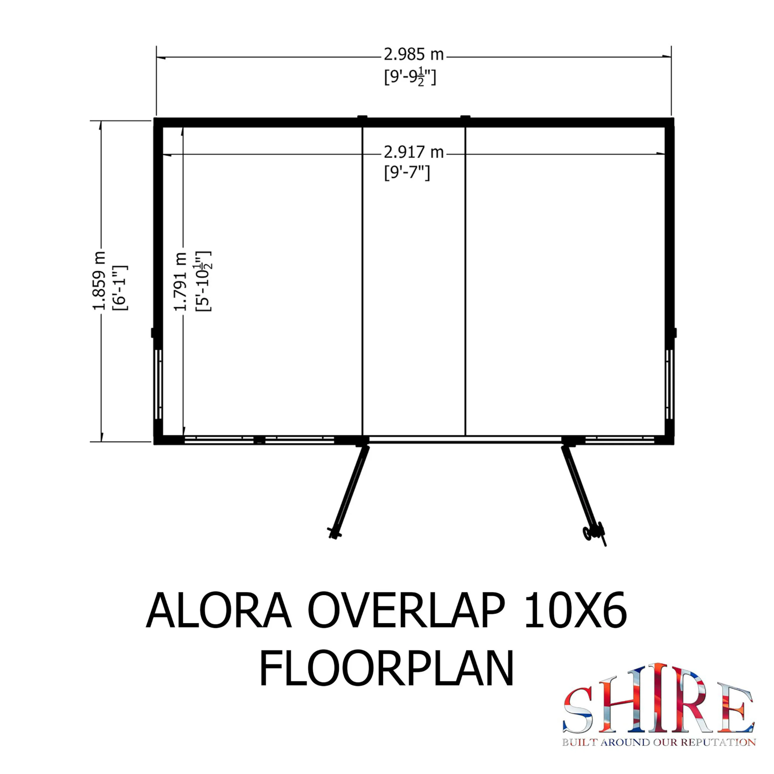 Alora 10 ft x 6 ft Pent Overlap Sumerhouse - Image 9