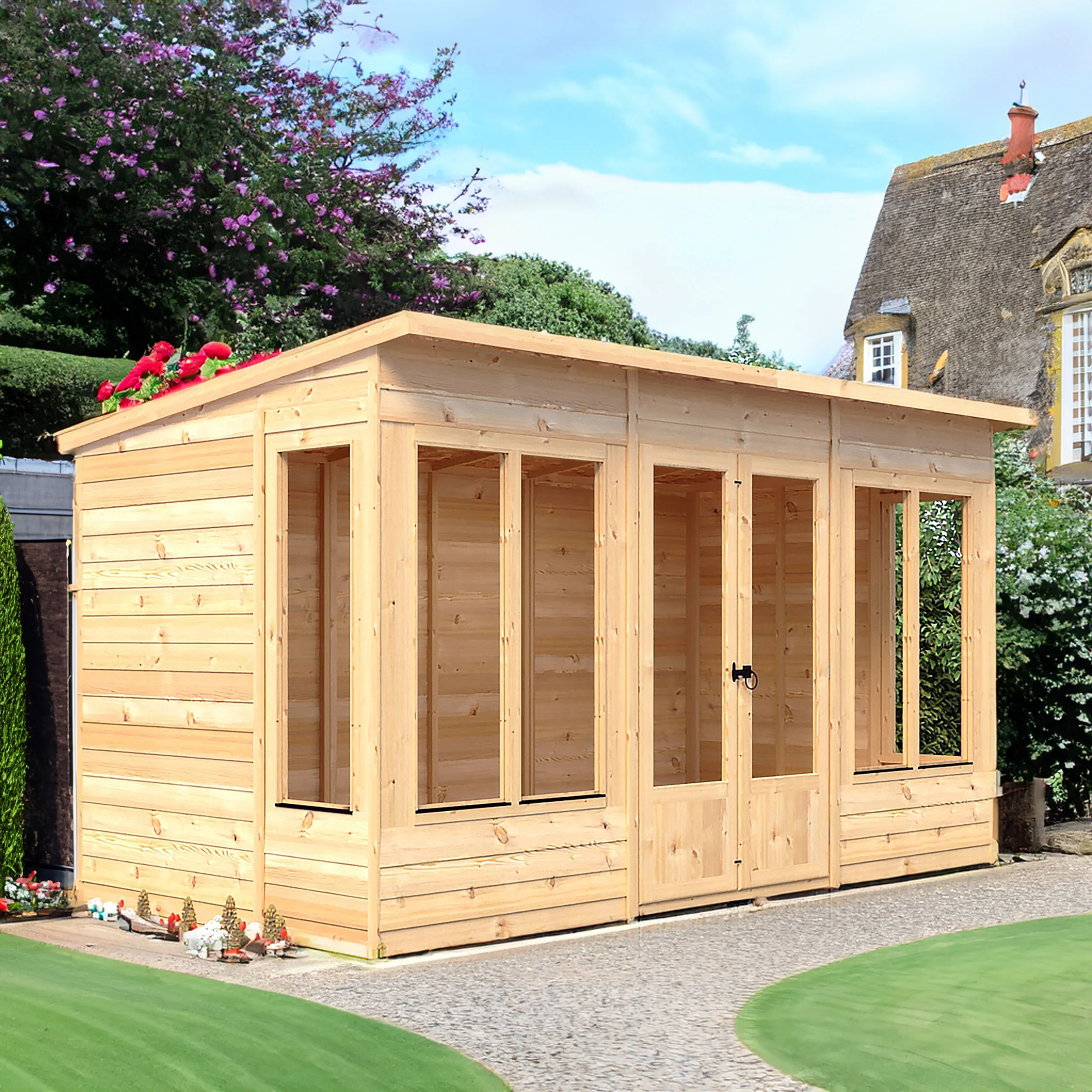 Alora 12 ft x 6 ft Pent Overlap Sumerhouse