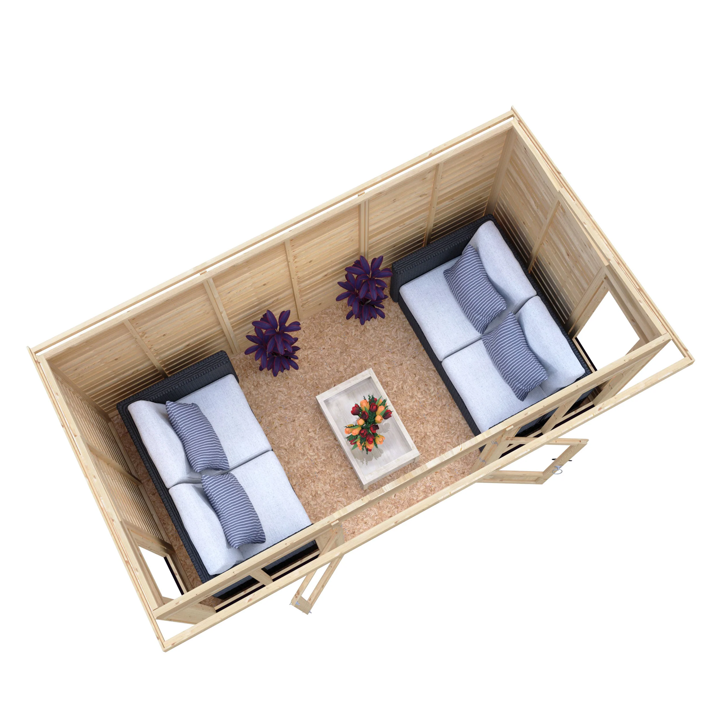 Alora 12 ft x 6 ft Pent Overlap Sumerhouse - Image 6