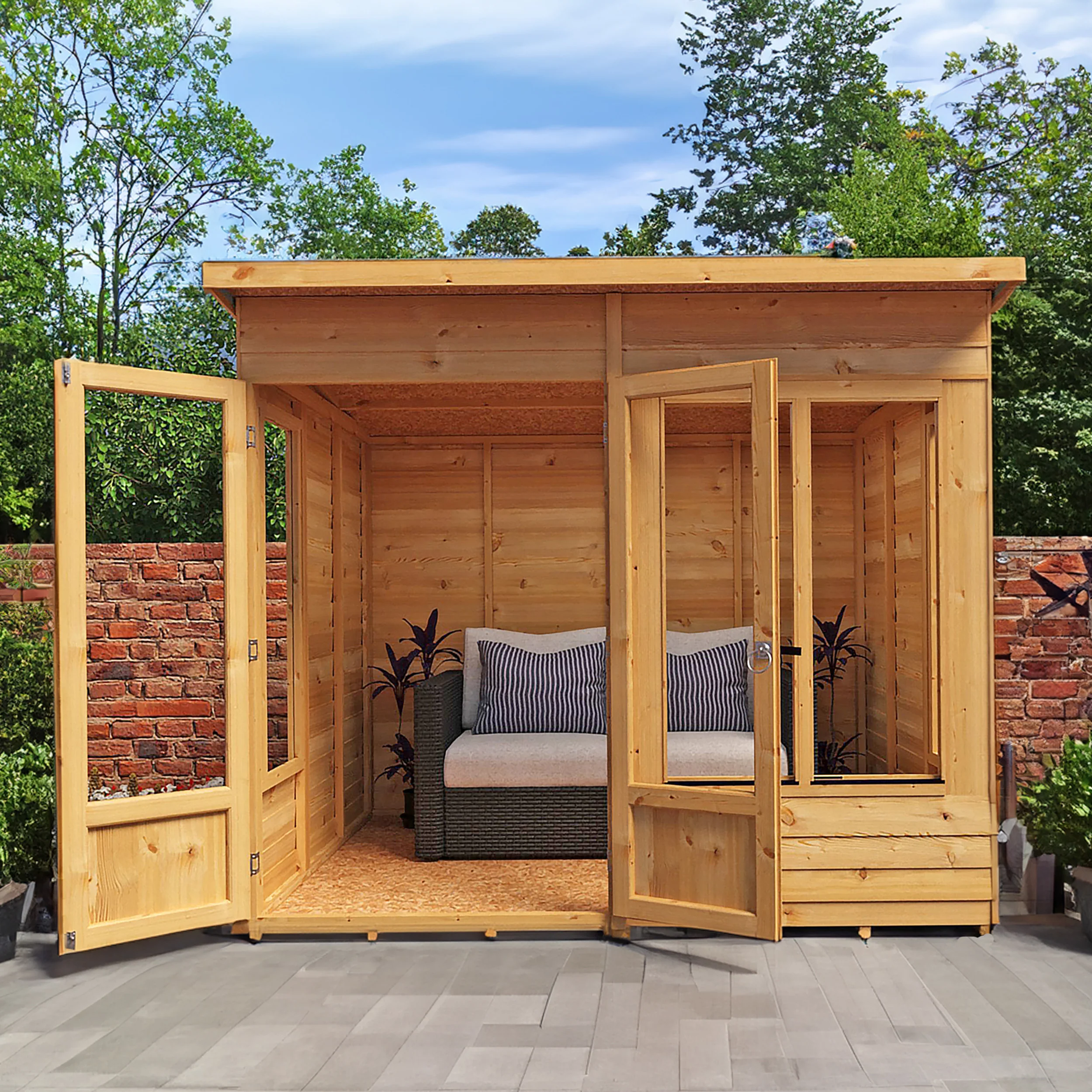 Alora 8 ft x 6 ft Pent Overlap Sumerhouse - Image 5