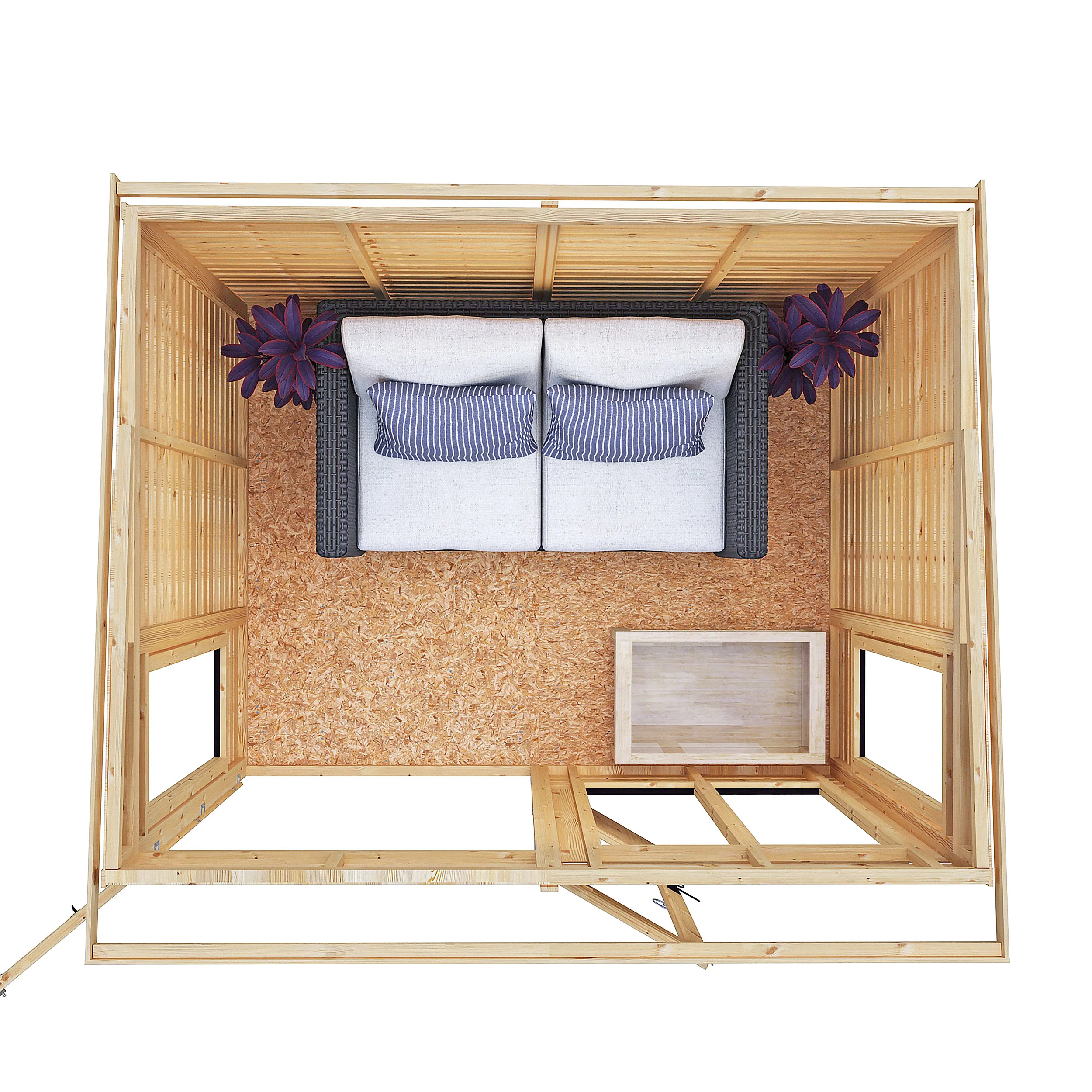 Alora 8 ft x 6 ft Pent Overlap Sumerhouse - Image 6