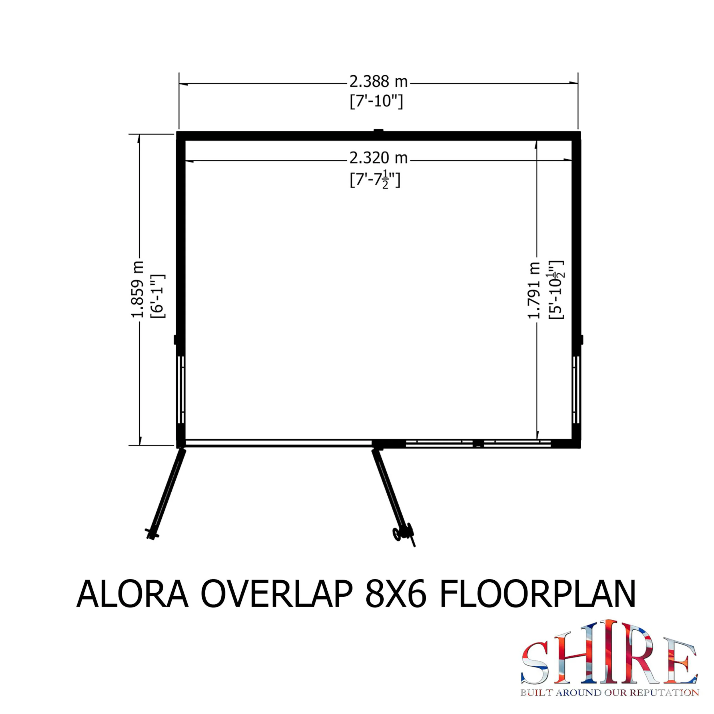 Alora 8 ft x 6 ft Pent Overlap Sumerhouse - Image 8