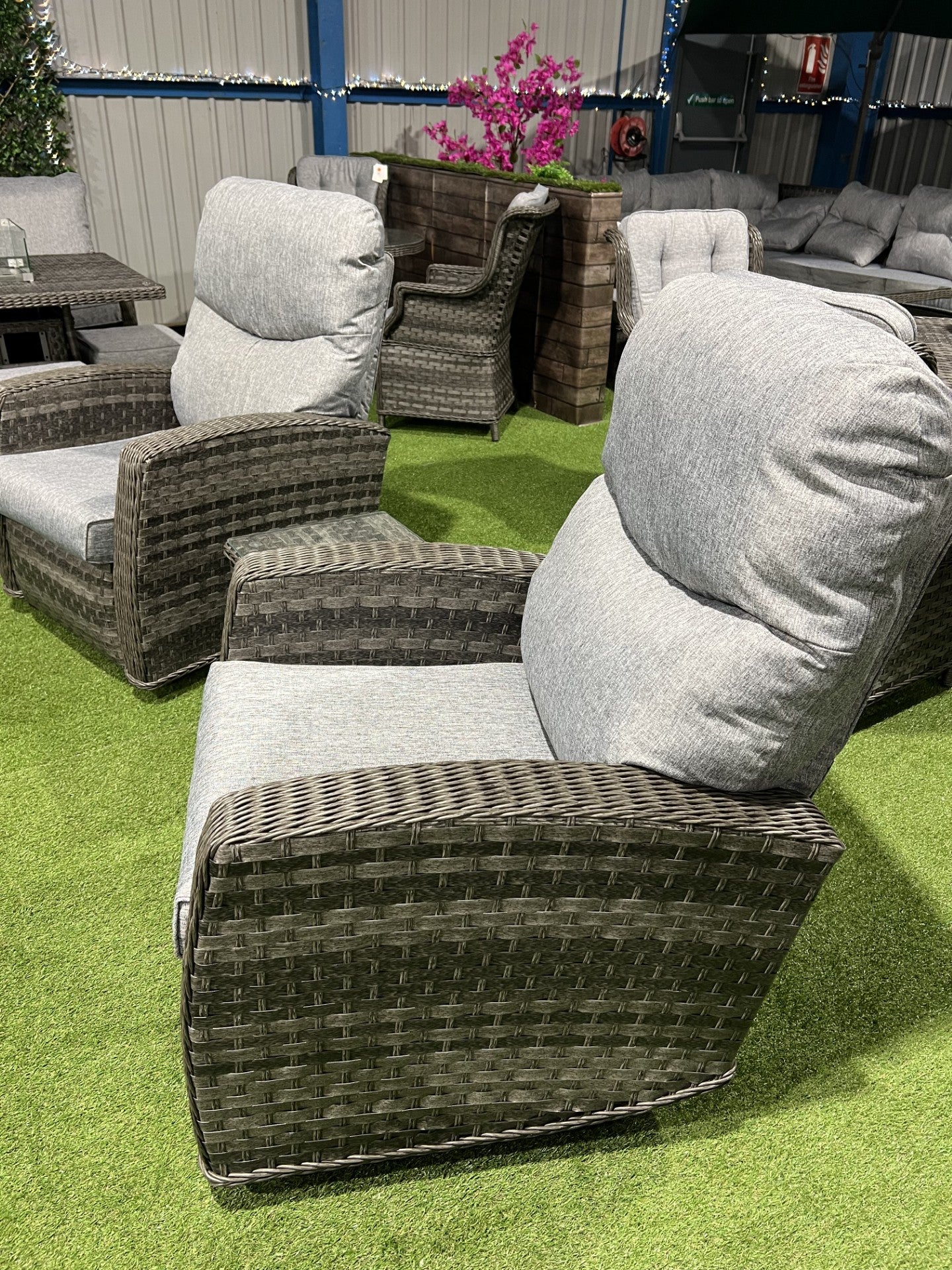 Amalfi Reclining Chair Bistro Set in Grey - Image 5