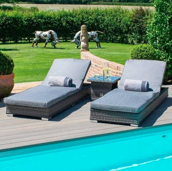Amalfi Sun Lounger Bed with Side Table - Image 5