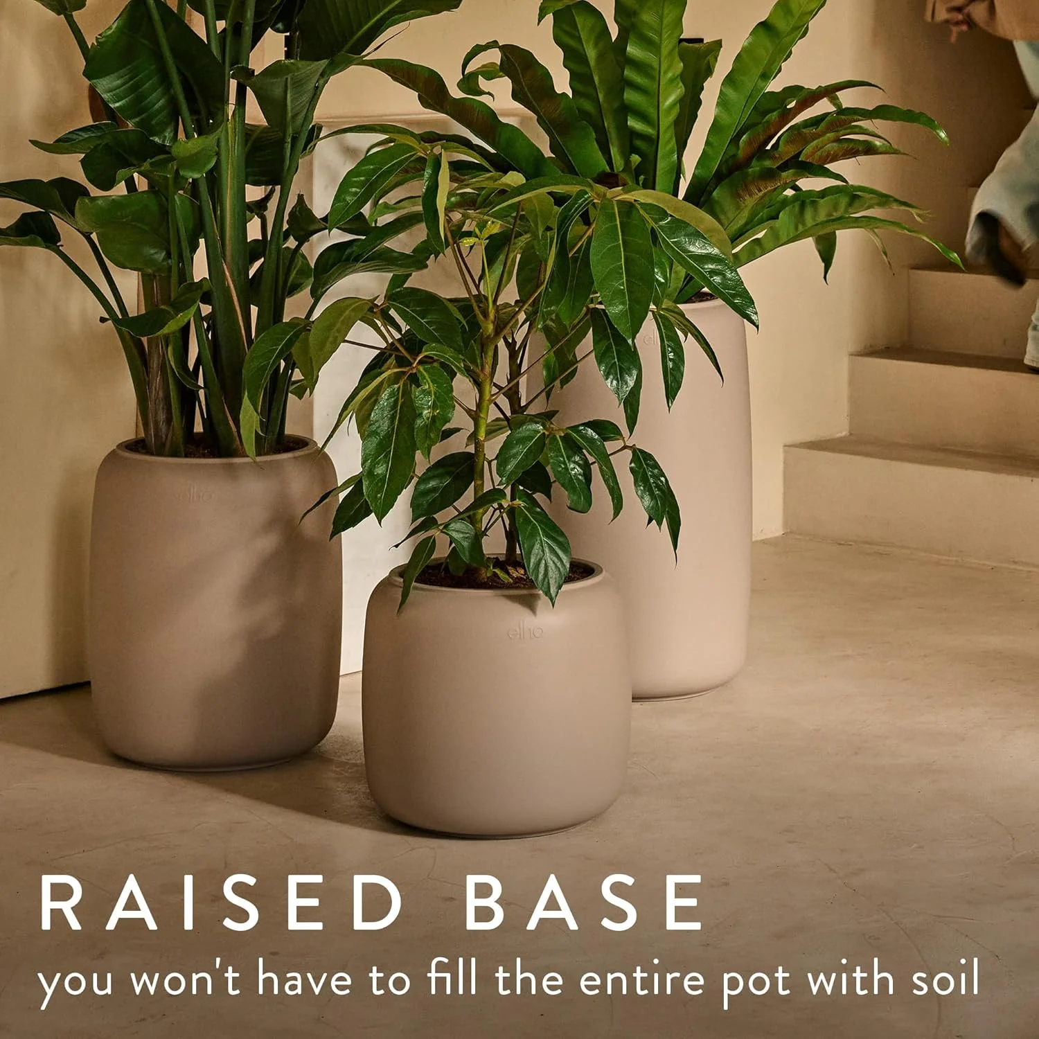 Amber Beads Medium 40cm Indoor / Outdoor Plant Pot - Balanced Beige - Image 3