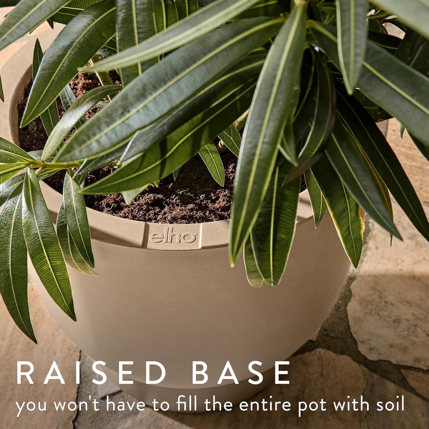 Amber Grail 30cm Indoor / Outdoor Plat Pot - Balanced Beige - Image 3