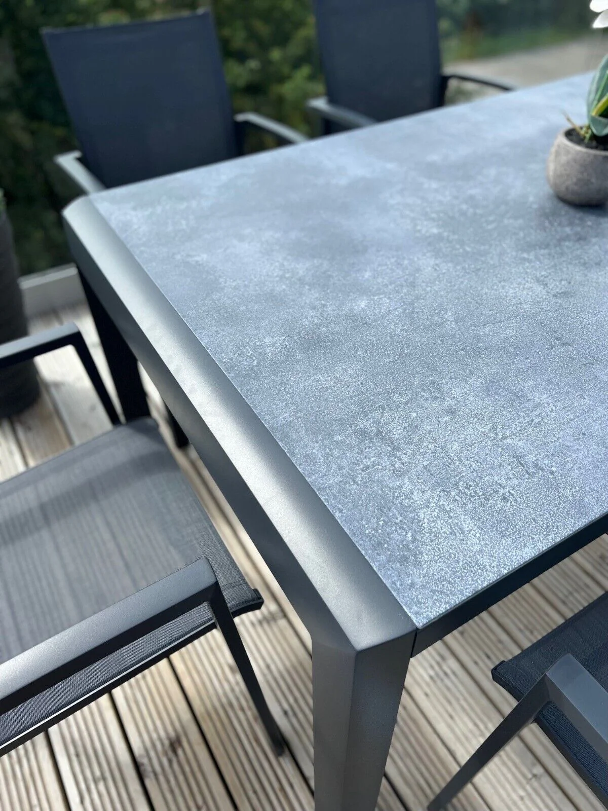 Anzio Aluminium 6 Seat Rectangular Dining Set - Image 8