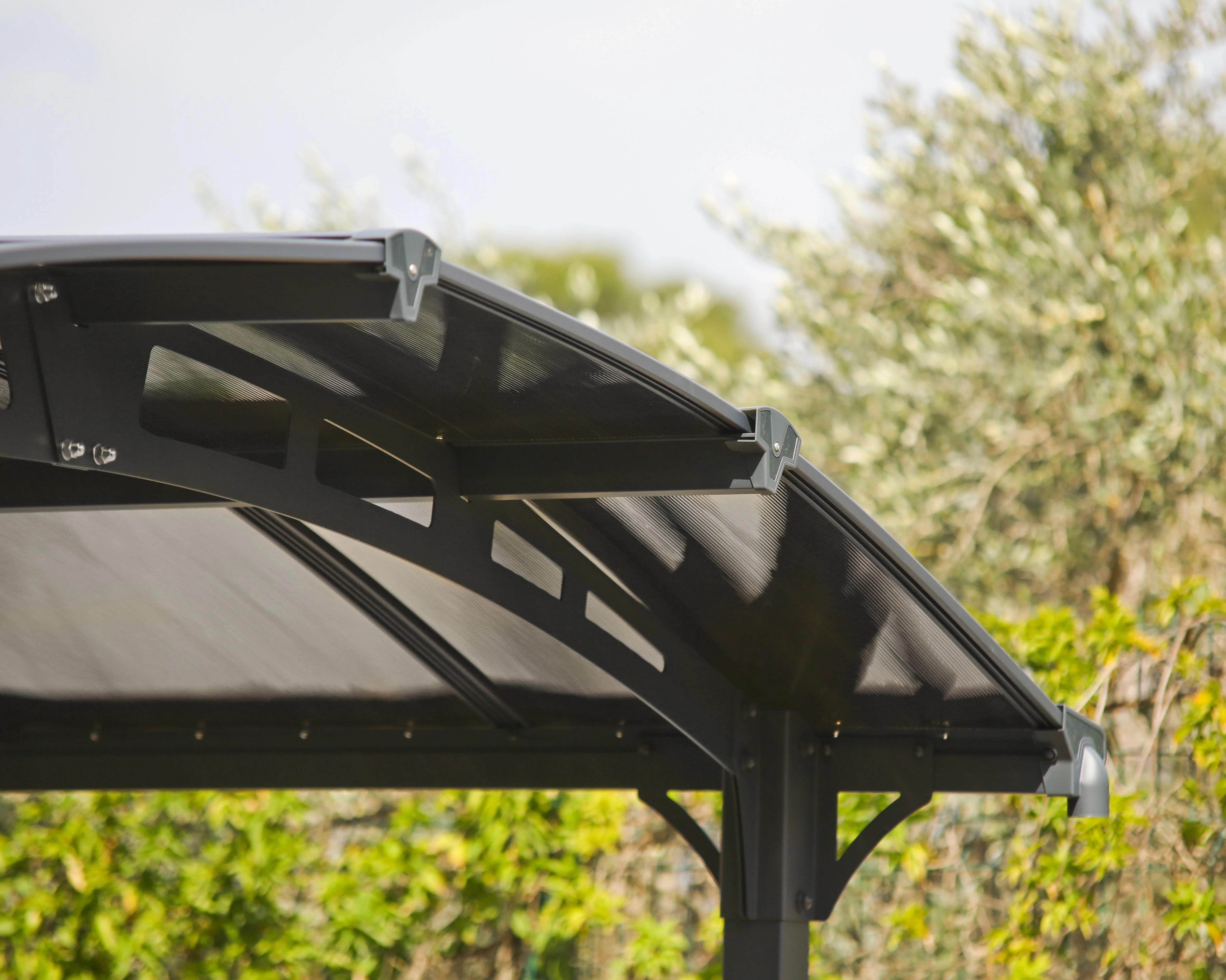 Arcadia 4300 Carport - Grey with Polycarbonate Roof - Image 12