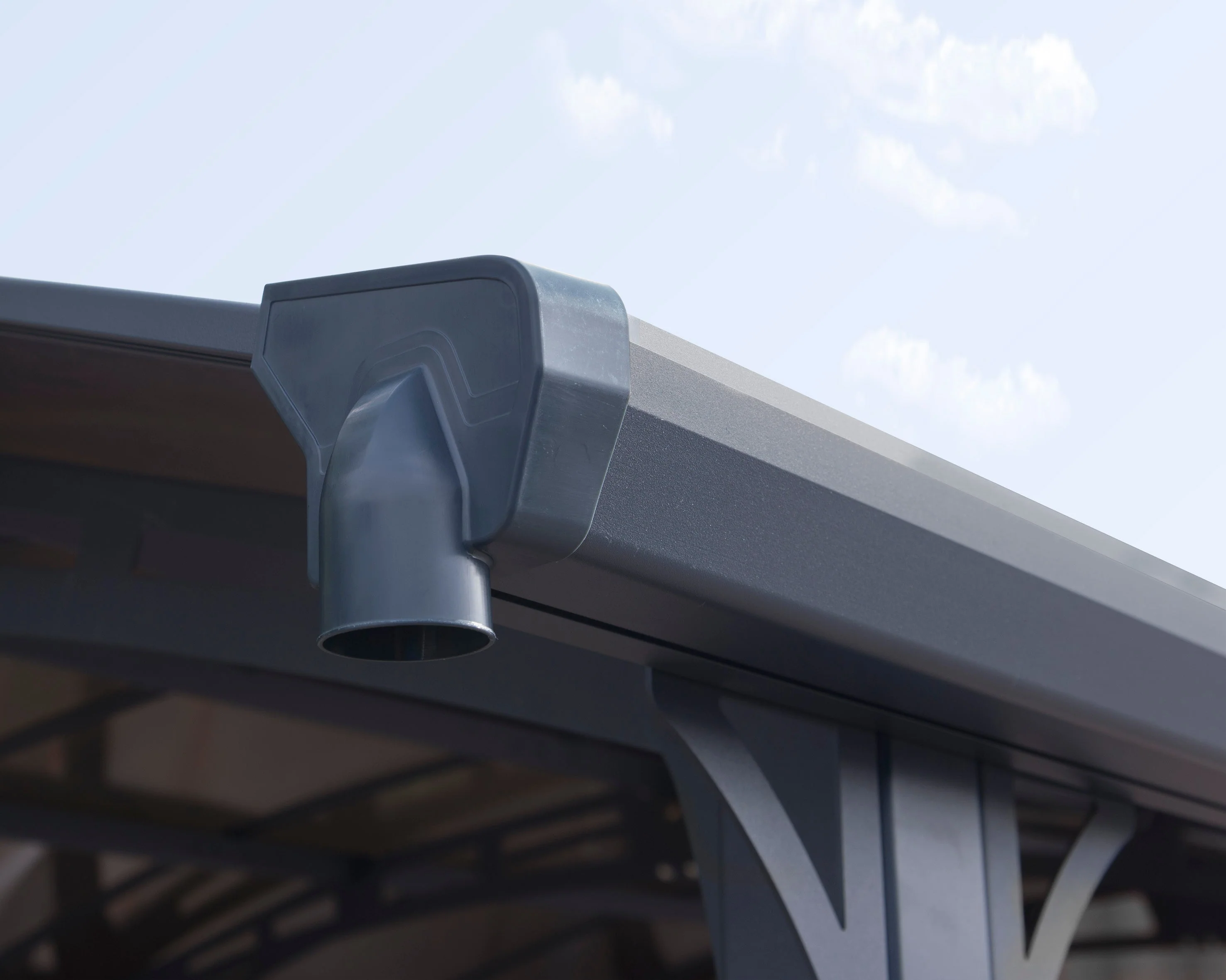 Arcadia 4300 Carport - Grey with Polycarbonate Roof - Image 4