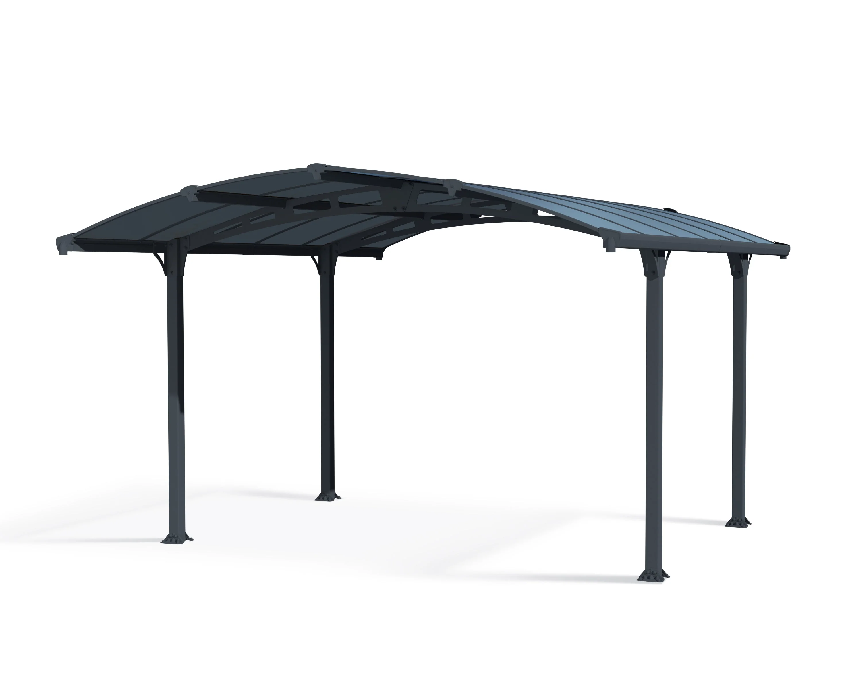 Arcadia 4300 Carport - Grey with Polycarbonate Roof - Image 7