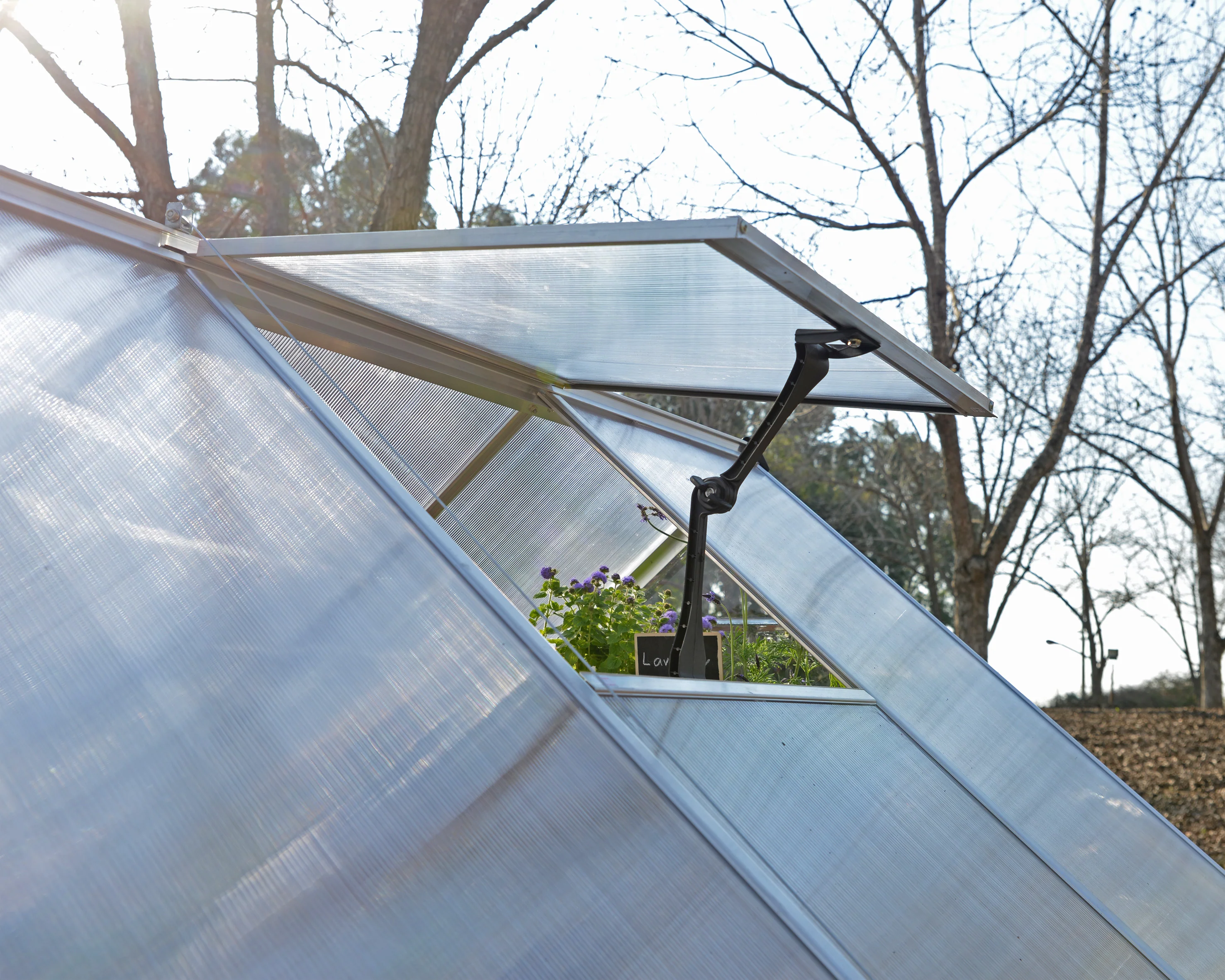 Balance 8' x 20' Greenhouse - Silver Aluminium Frame & Hybrid Polycarbonate Panels - Image 3