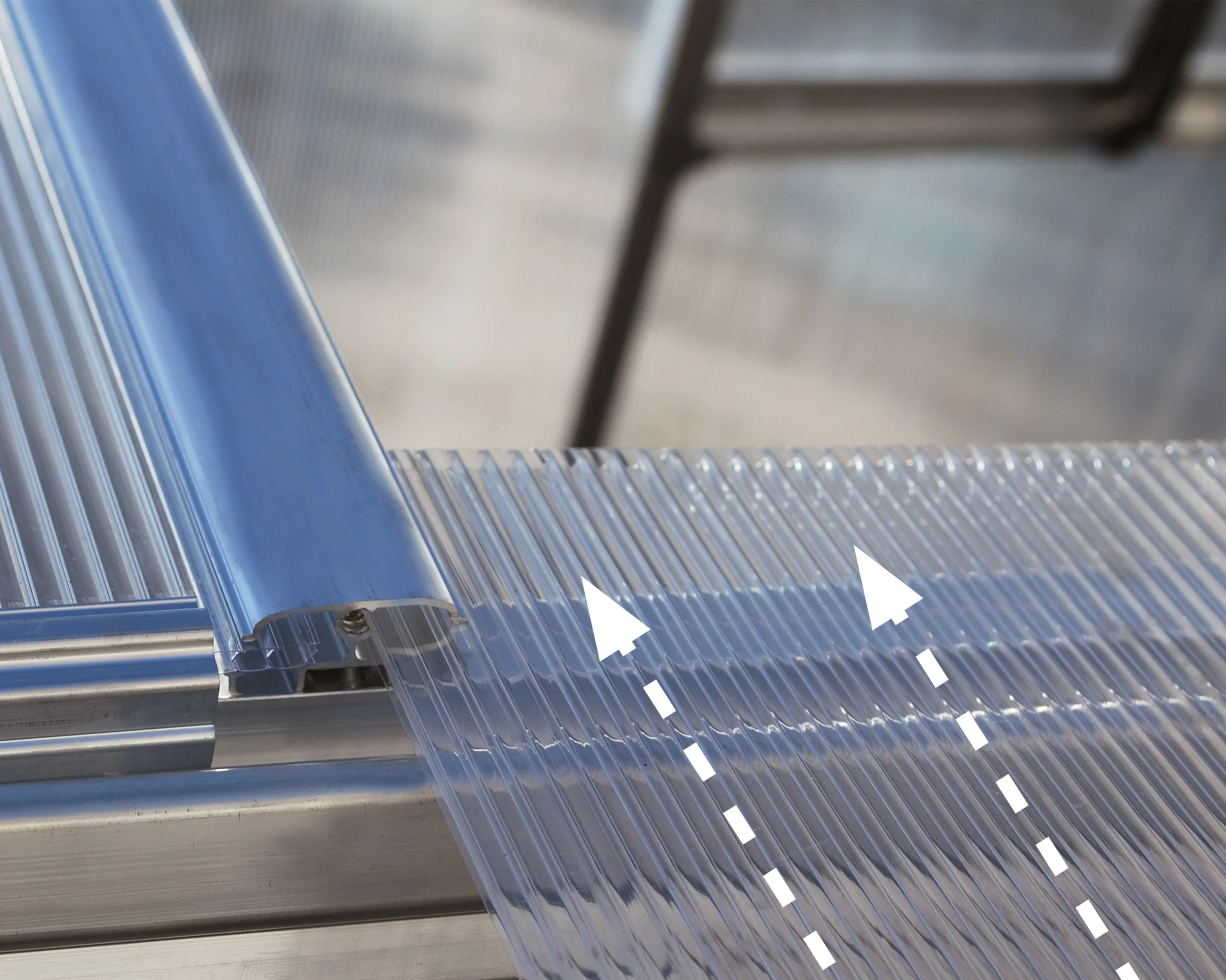 Balance 8' x 20' Greenhouse - Silver Aluminium Frame & Hybrid Polycarbonate Panels - Image 5