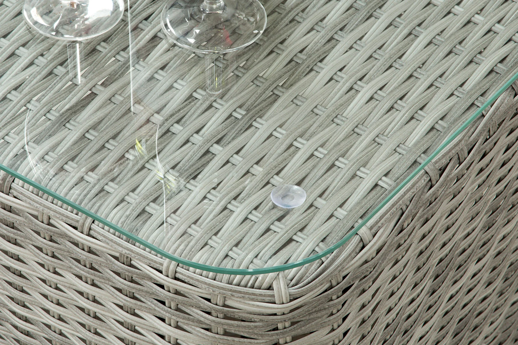 Bellevue Rattan Rocking Garden Chair Set - Grey - Image 7