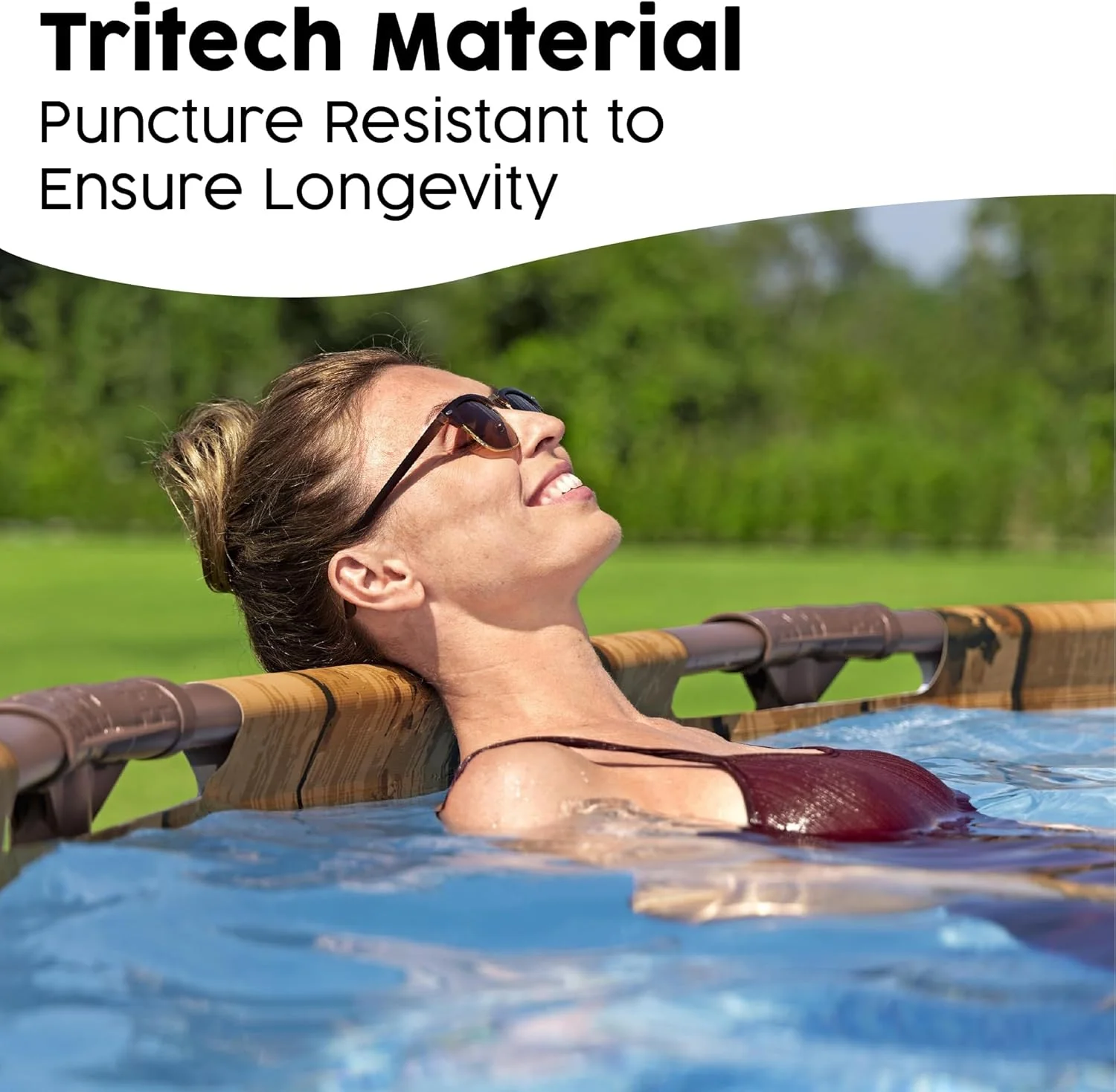Bestway 14ft x 42in Wood Print Round Steel Pro Max Splashview Above Ground Pool Set - Image 4