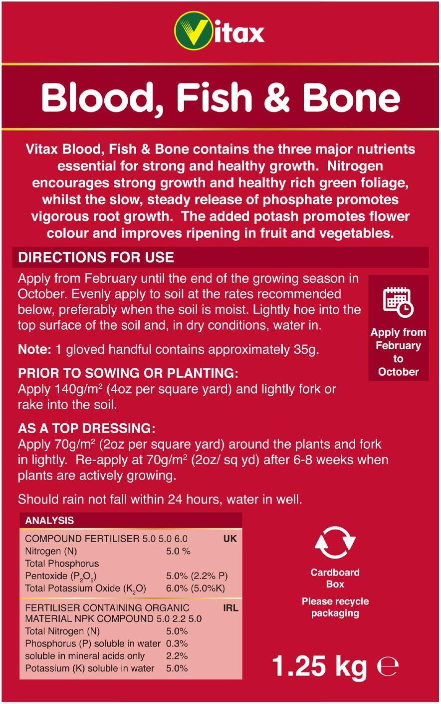 Blood Fish & Bone Fertiliser - 1.25kg - Image 4