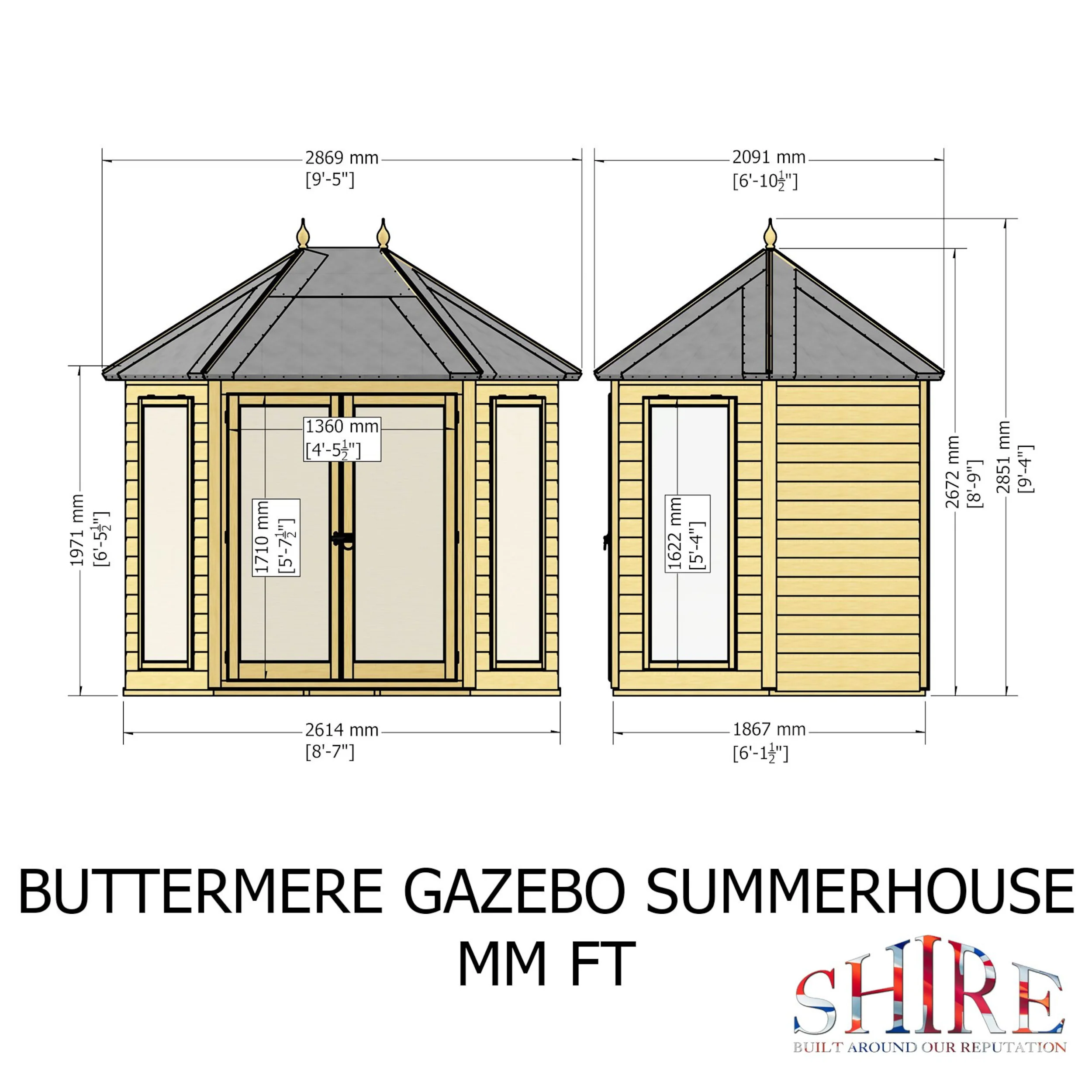 Buttermere 8 ft x 6 ft Summerhouse - Image 9