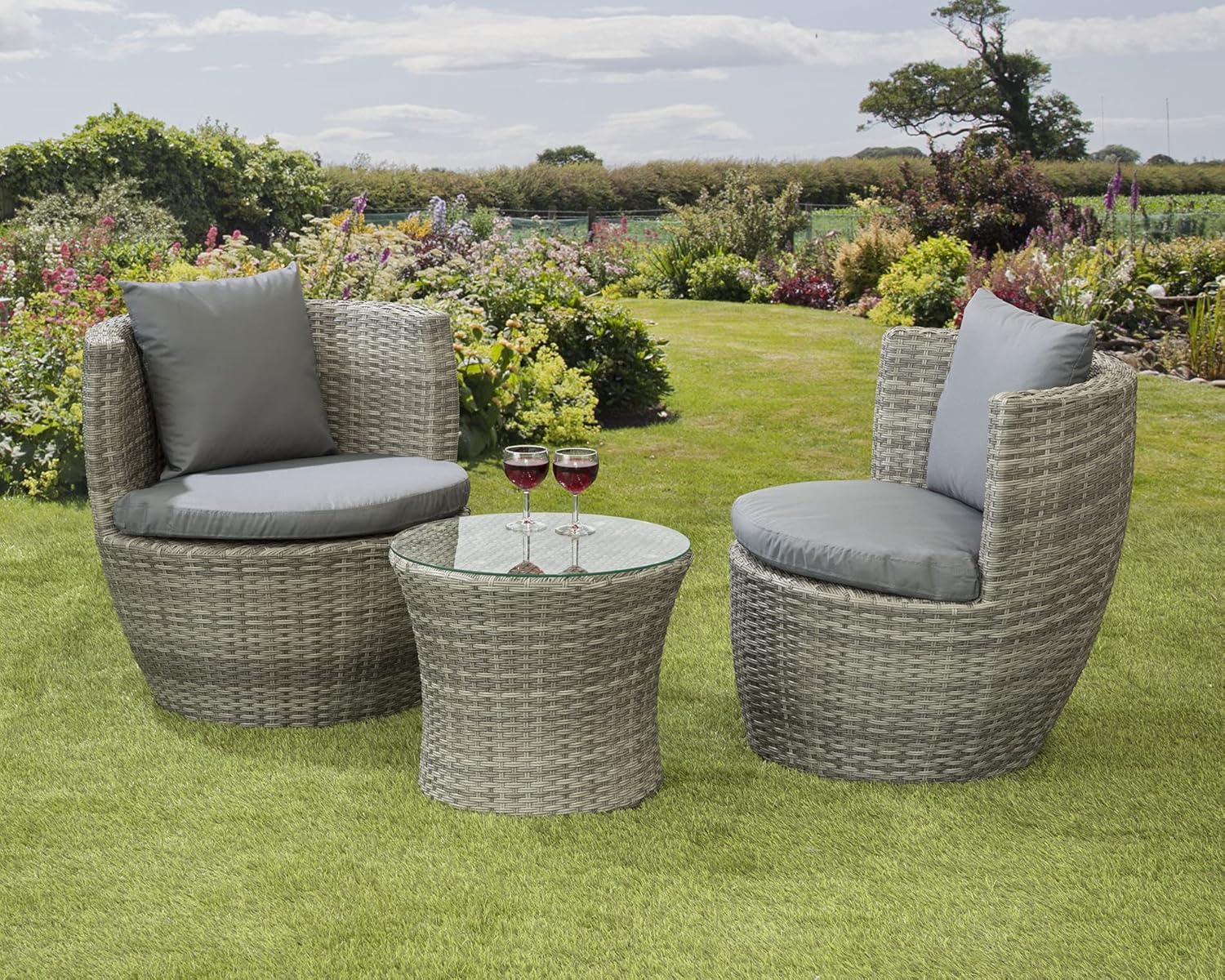 Canberra Bottle Bistro Set - Grey