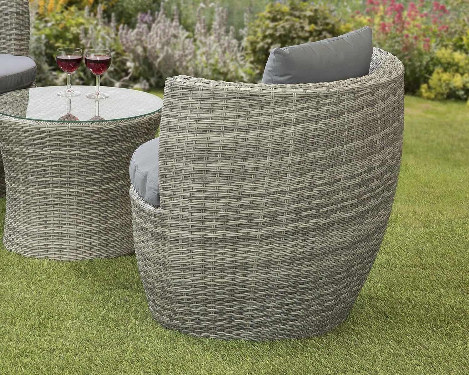 Canberra Bottle Bistro Set - Grey - Image 3