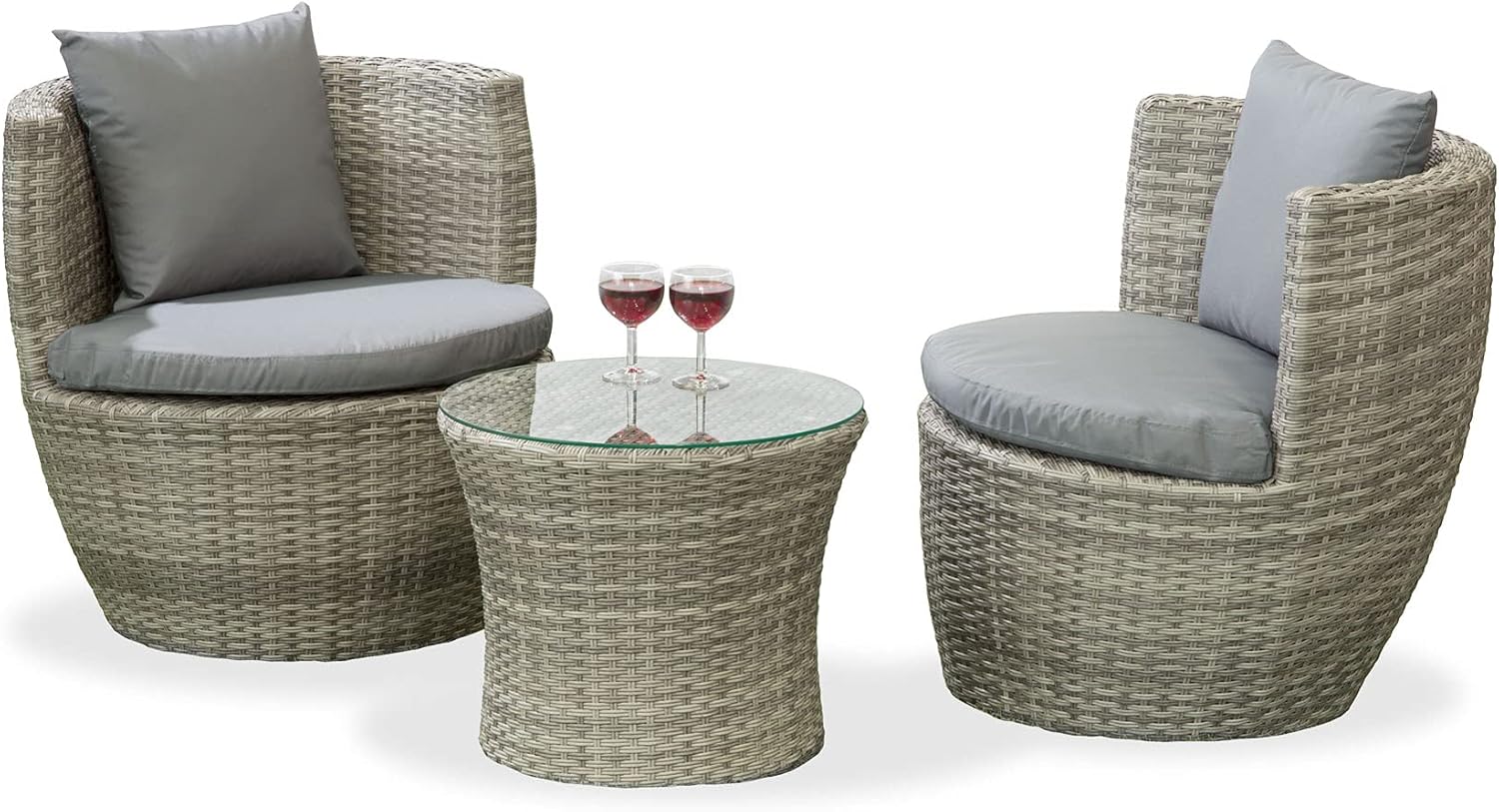 Canberra Bottle Bistro Set - Grey - Image 8