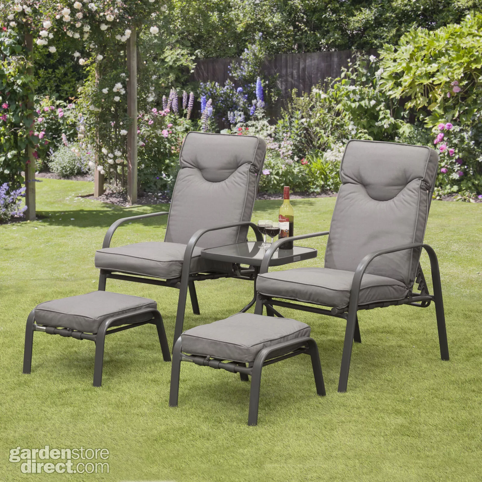 Candosa Garden Furniture - 5 Piece Conversation Set - Image 6