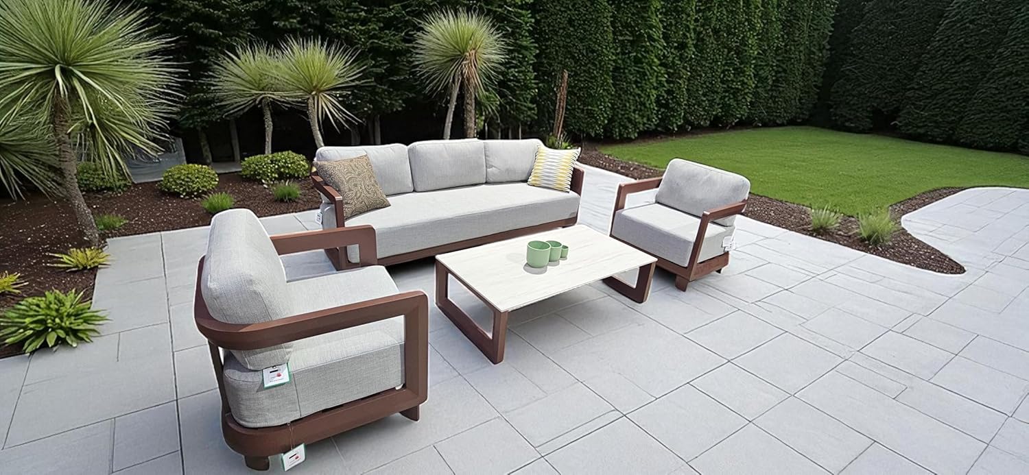 Cartmel Garden/Conservatory Set Aluminium - Sintered Stone Table Top - Image 6