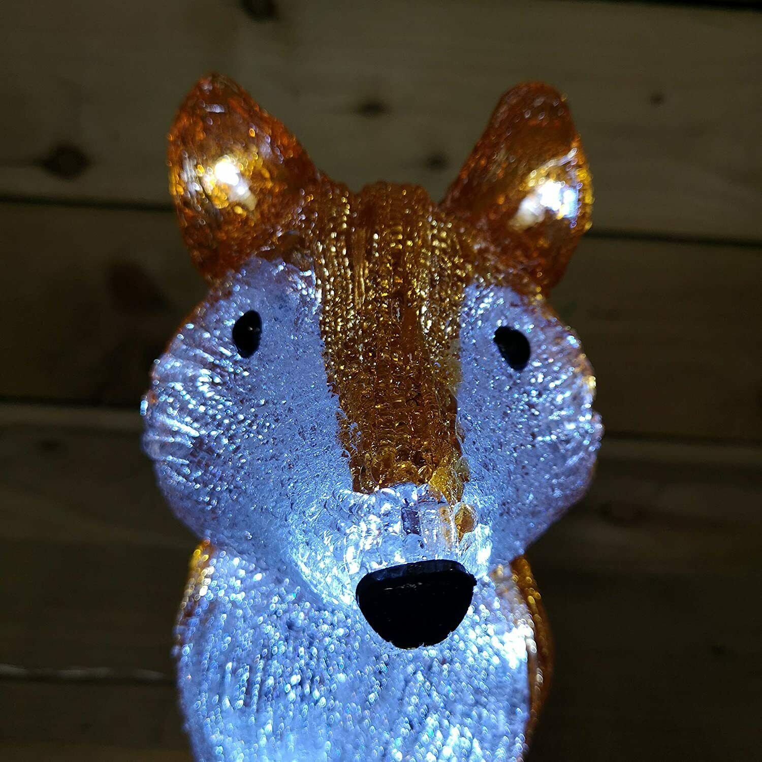 28cm Acrylic Fox Figure with LED Lights - Image 3