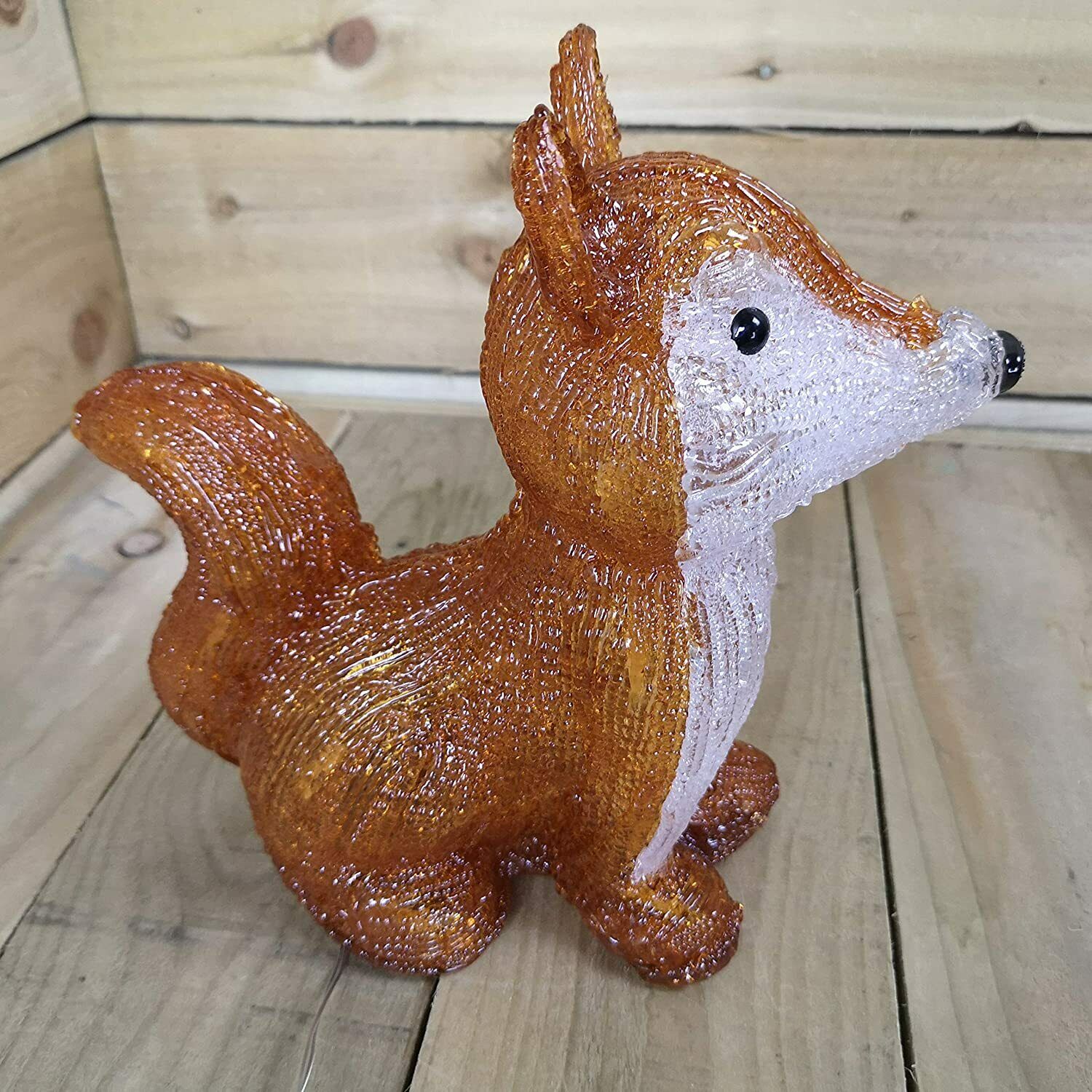 28cm Acrylic Fox Figure with LED Lights - Image 6
