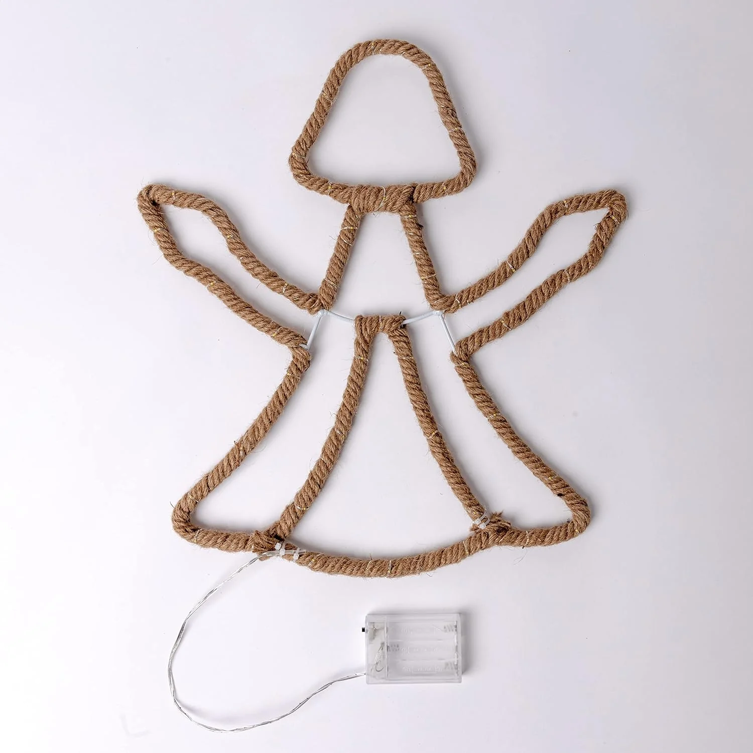 Christmas Angel Silhouette LED Hemp Rope Light - Image 2