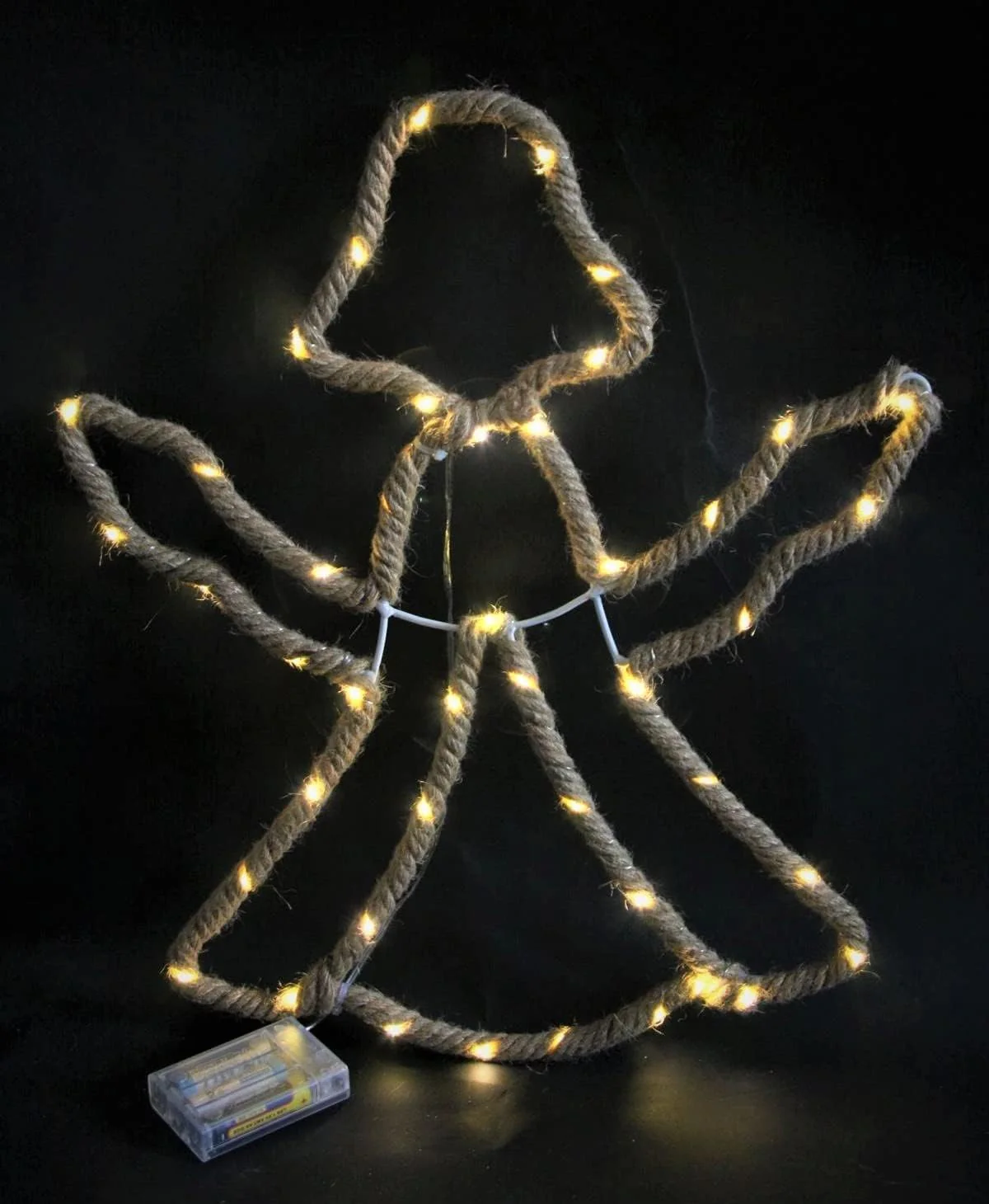 Christmas Angel Silhouette LED Hemp Rope Light - Image 3