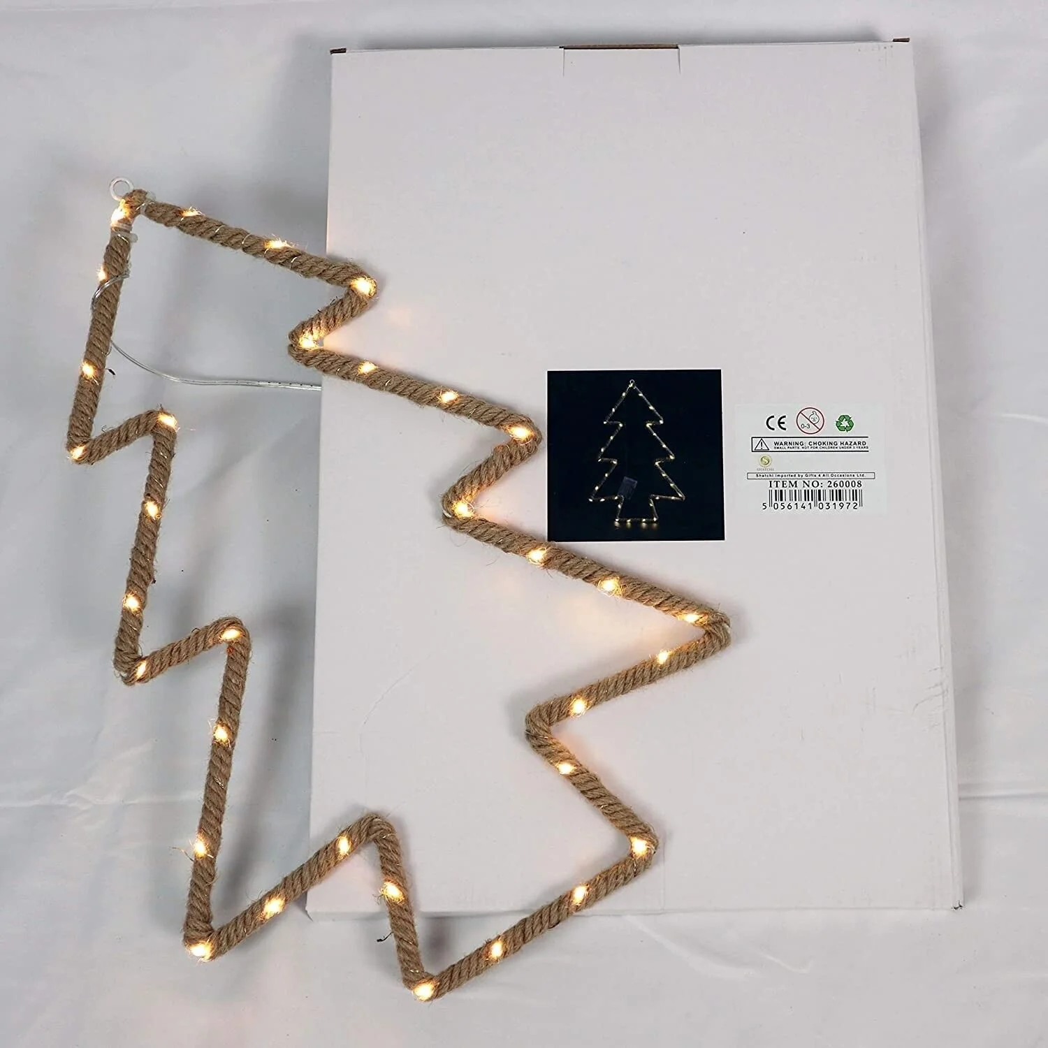 Christmas Tree Hemp LED Rope Light Silhouette - Image 2