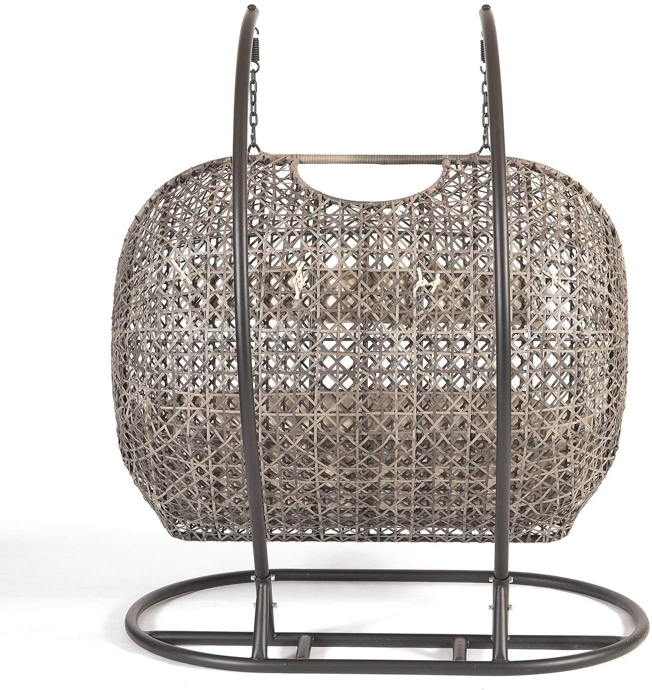 Triple Hanging Cocoon Egg Chair - Grey Cushions - Image 6
