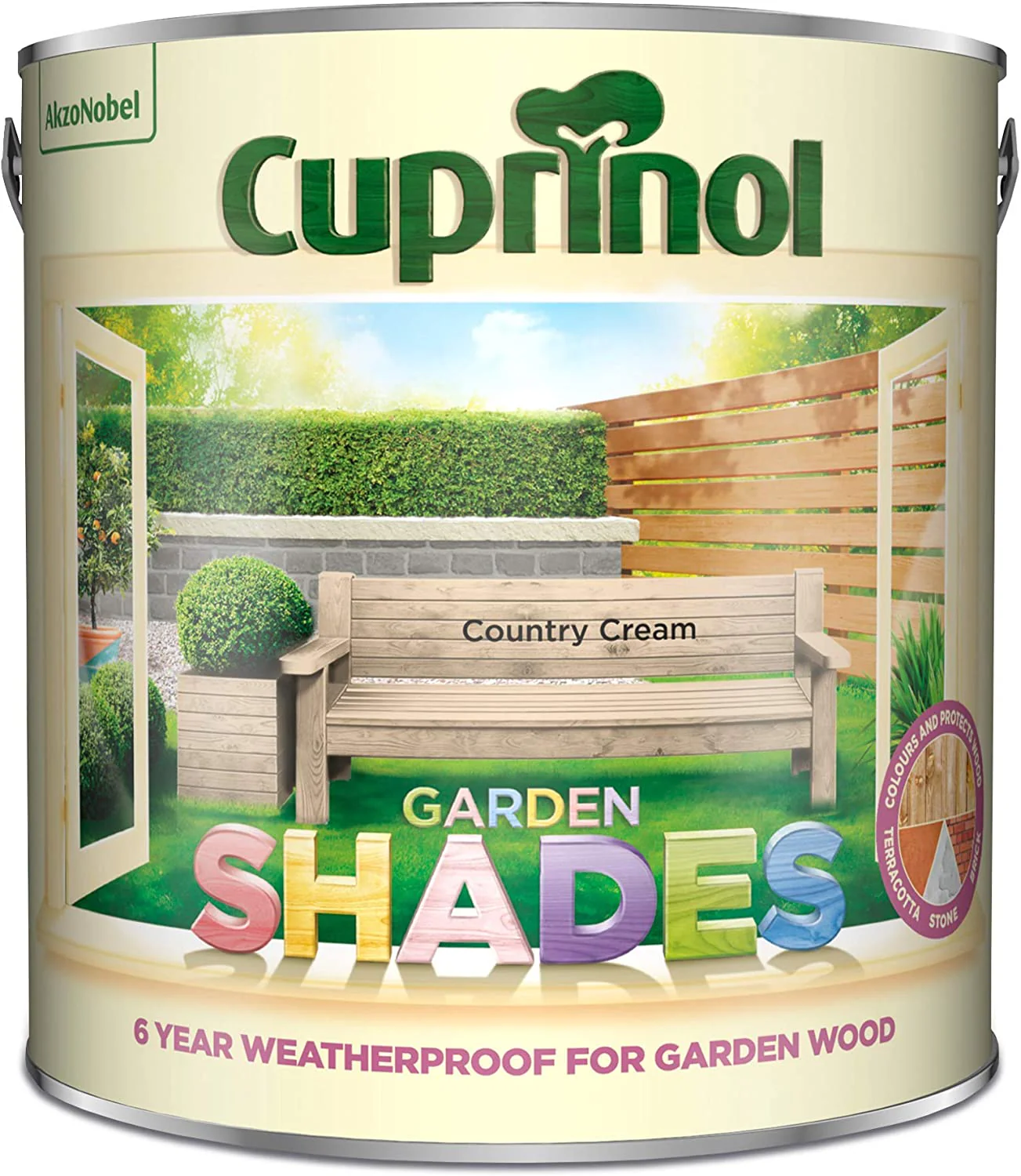 Cuprinol Garden Shades in Country Cream - Suitable for Wood and Stone 5L - Image 3
