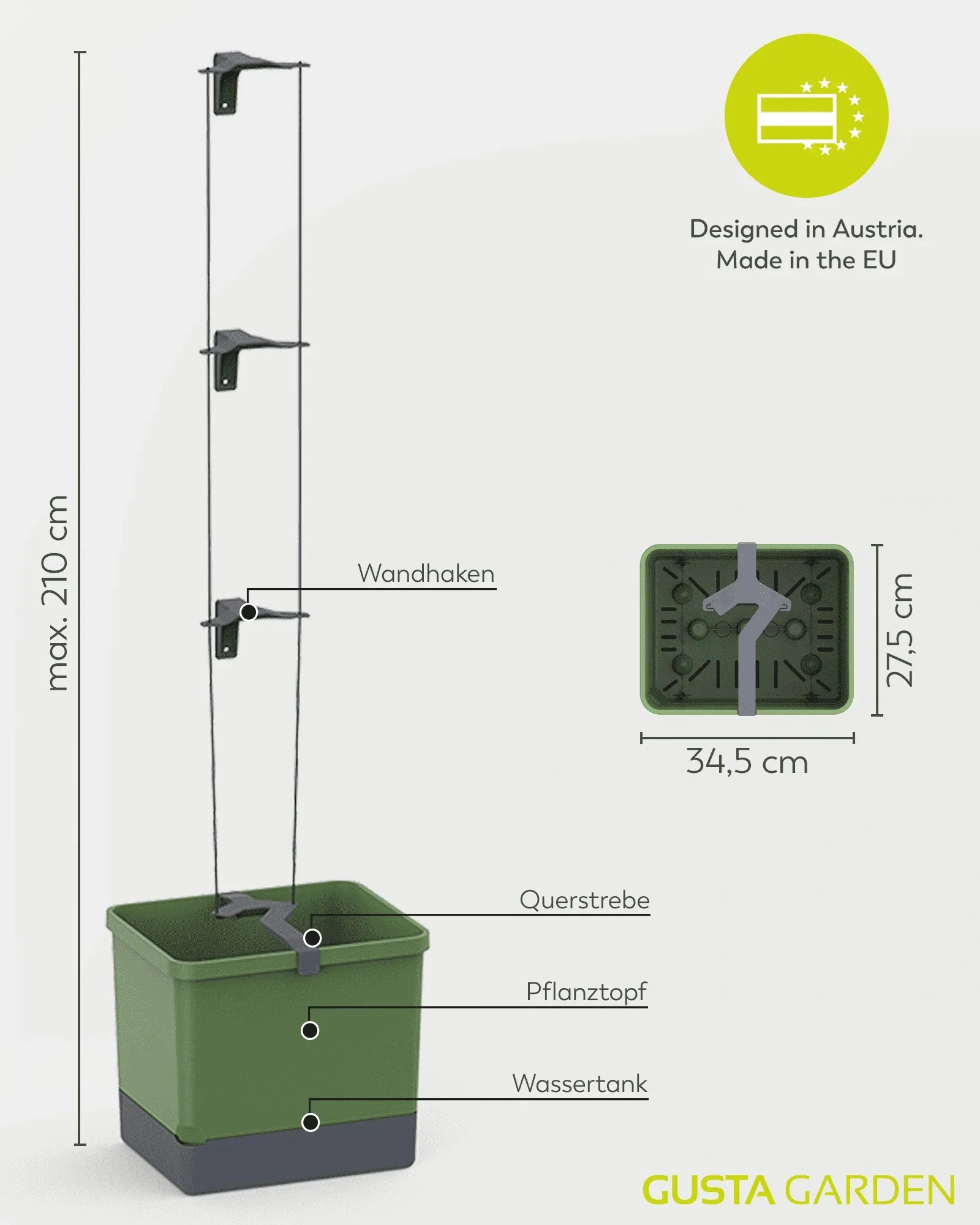 Curt Cucumber Planter Dark Green - Climbing Aid & Self-Watering System - Image 7