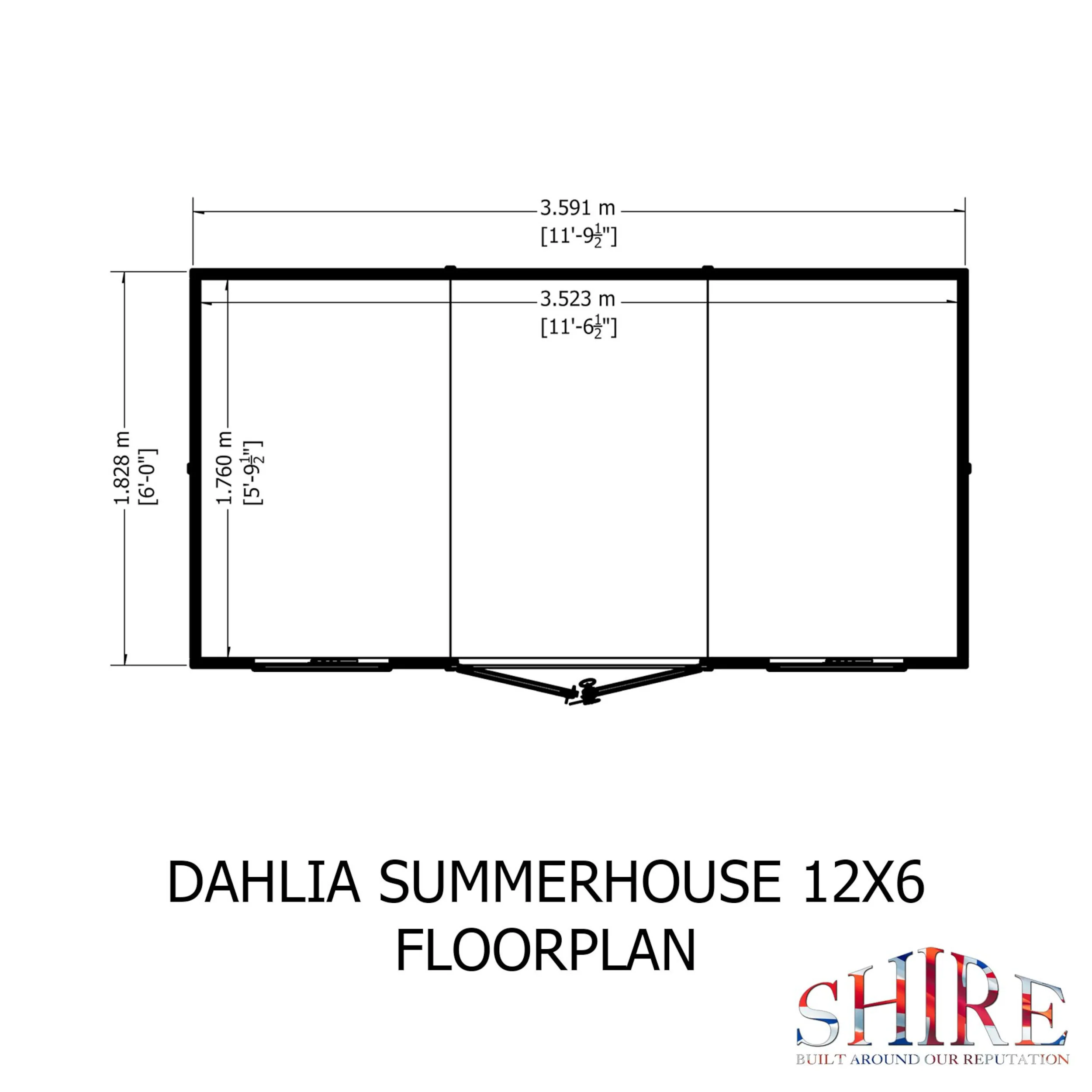 Dahlia 12 ft x 6 ft Summerhouse - Image 8