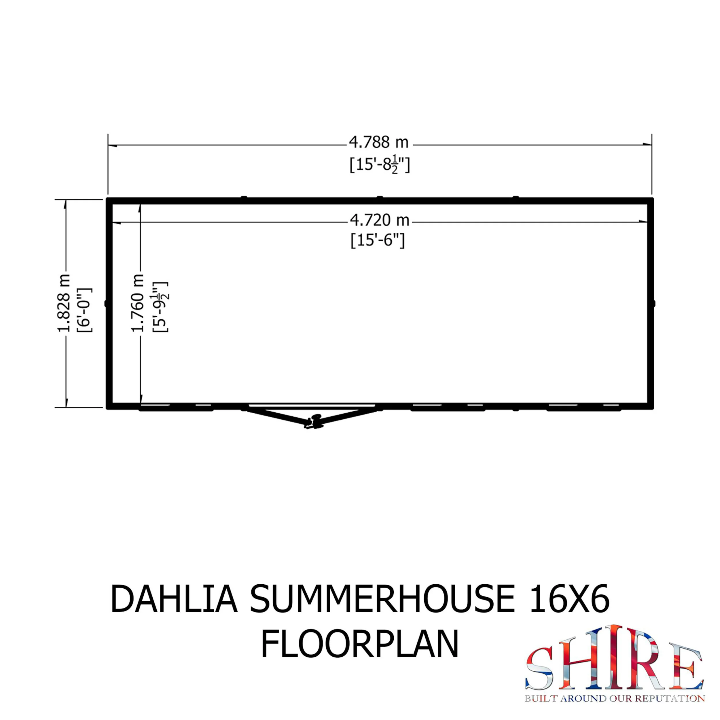 Dahlia 16 ft x 6 ft Summerhouse - Image 12