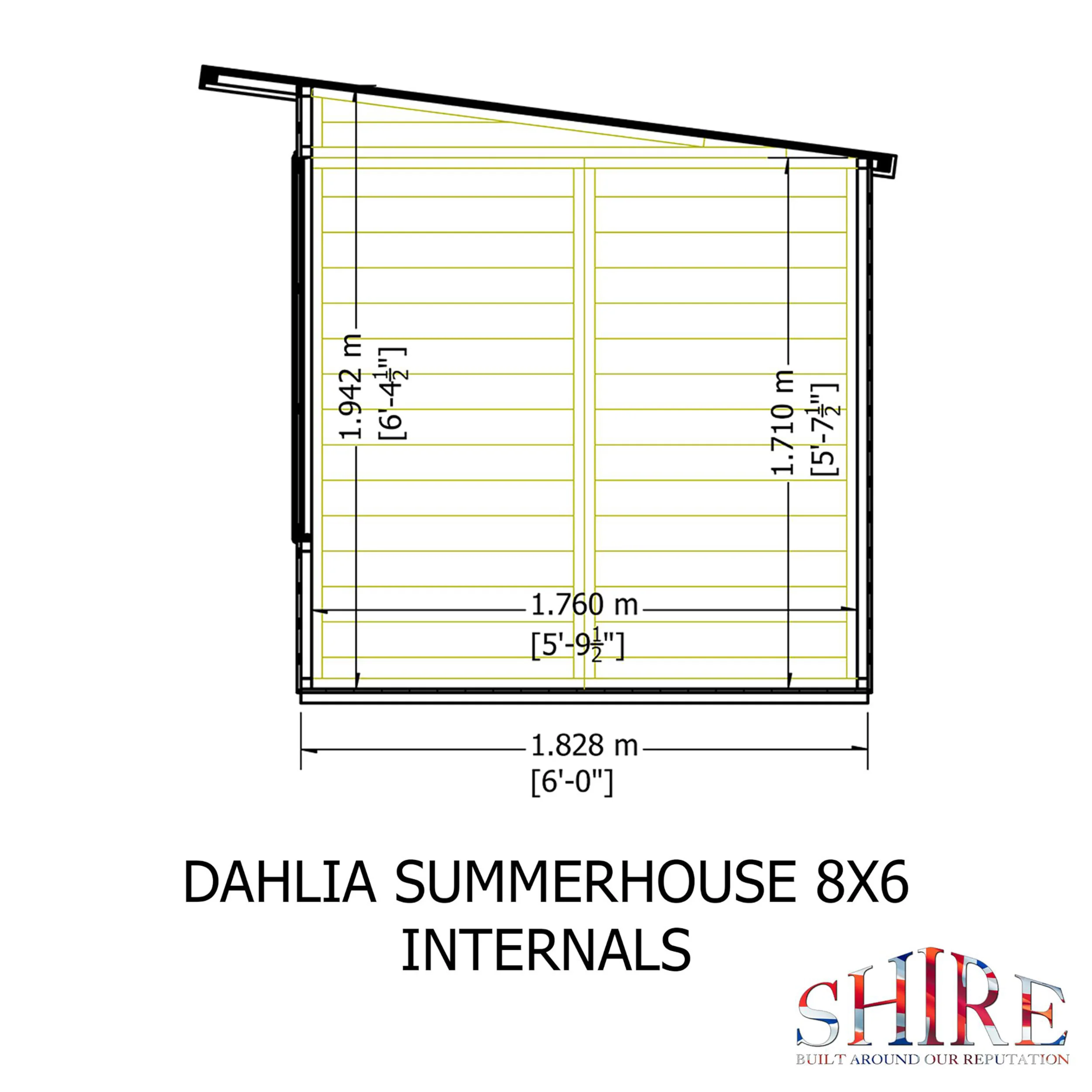 Dahlia 8 ft x 6 ft Summerhouse - Image 8