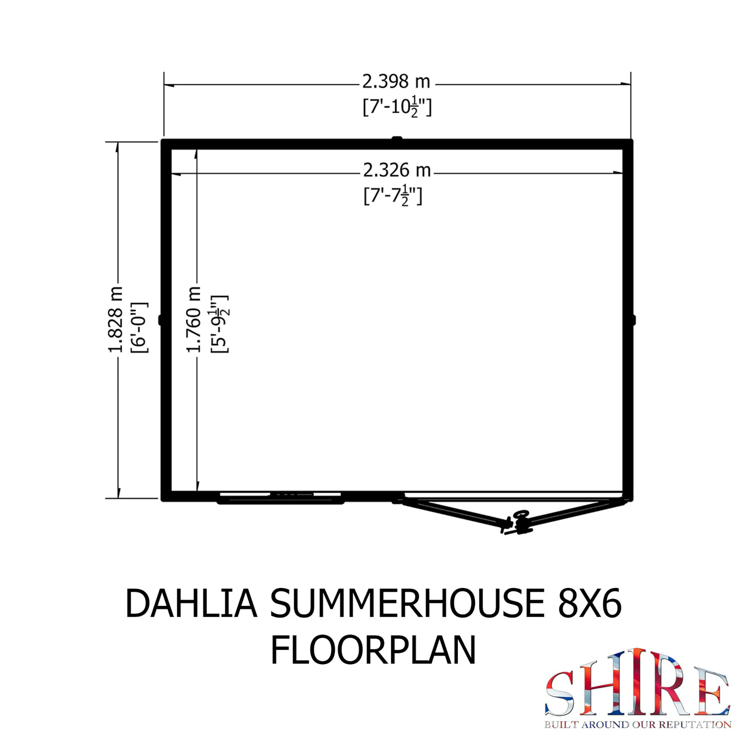 Dahlia 8 ft x 6 ft Summerhouse - Image 9