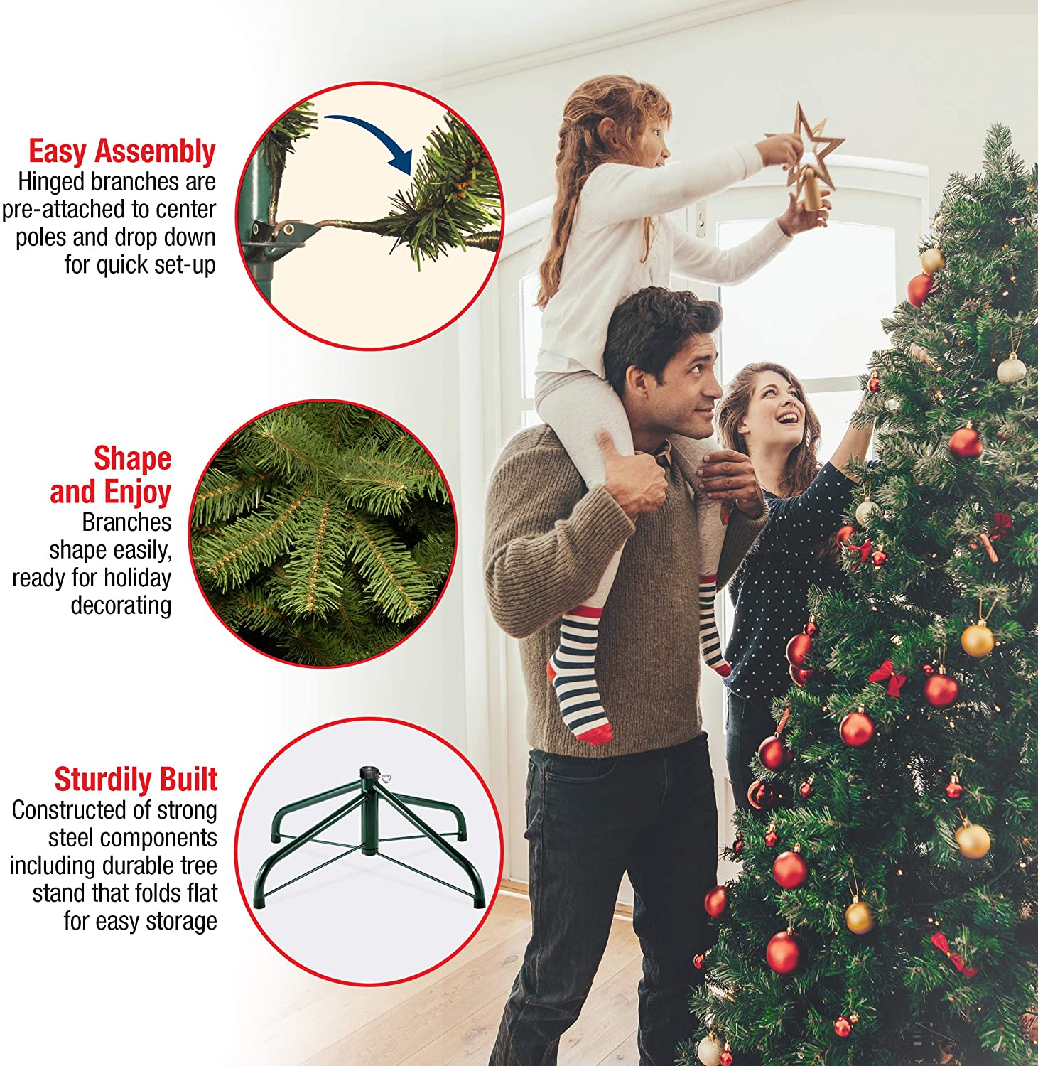 Devonshire Pine Christmas Tree Green - 4ft/120cm - Image 3