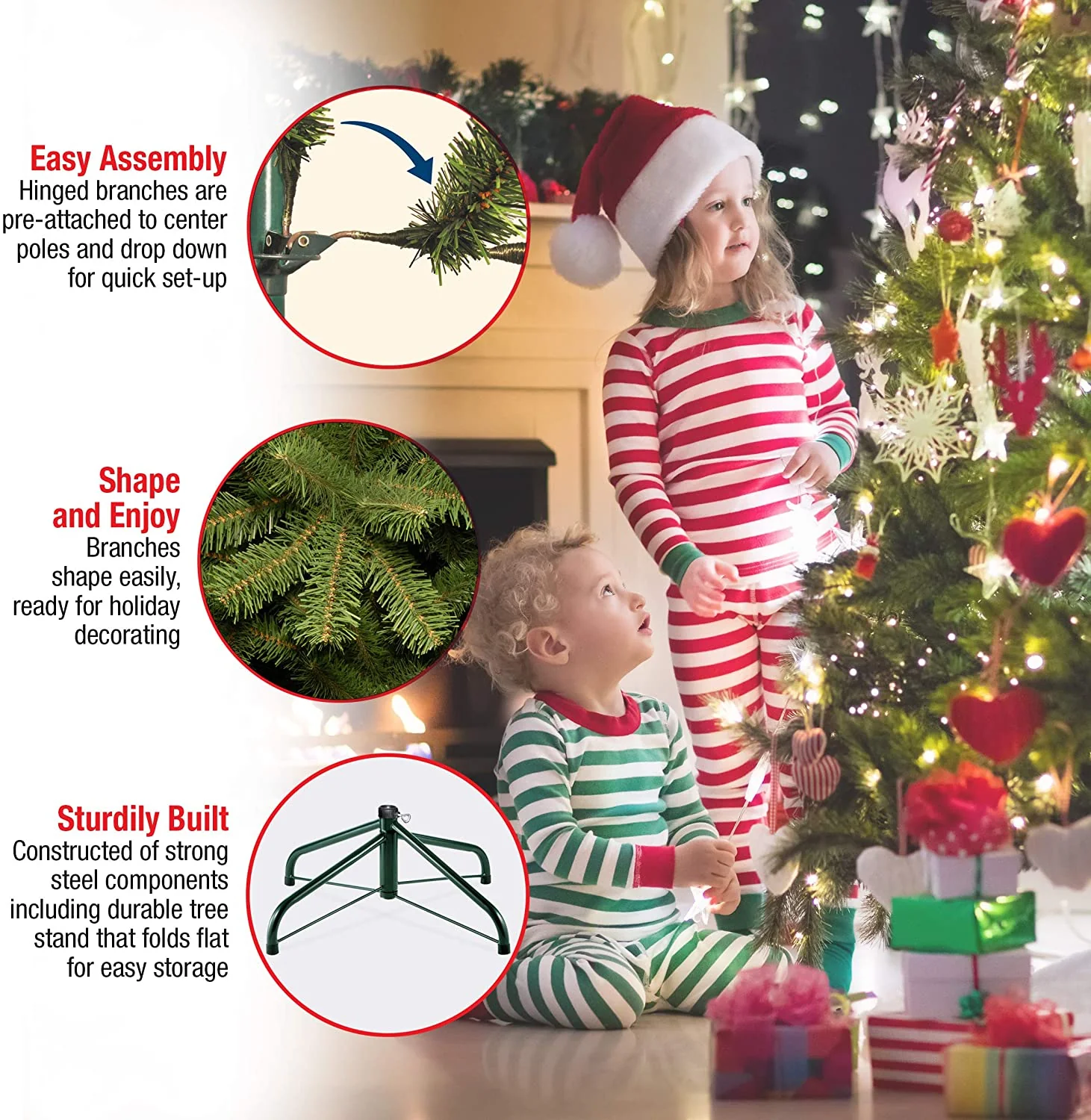 Devonshire Pine Christmas Tree Green - 4ft/120cm - Image 4